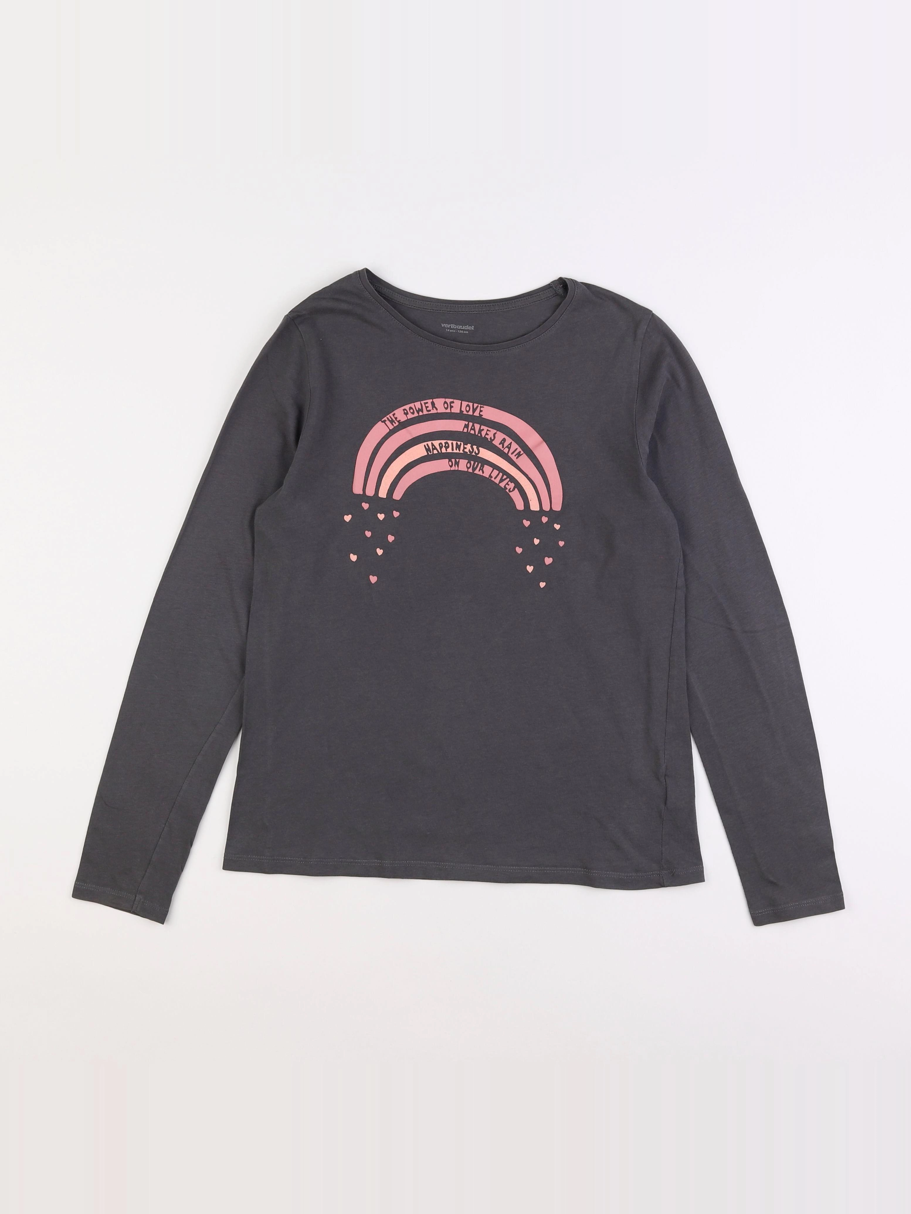 Vertbaudet - tee-shirt gris - 14 ans