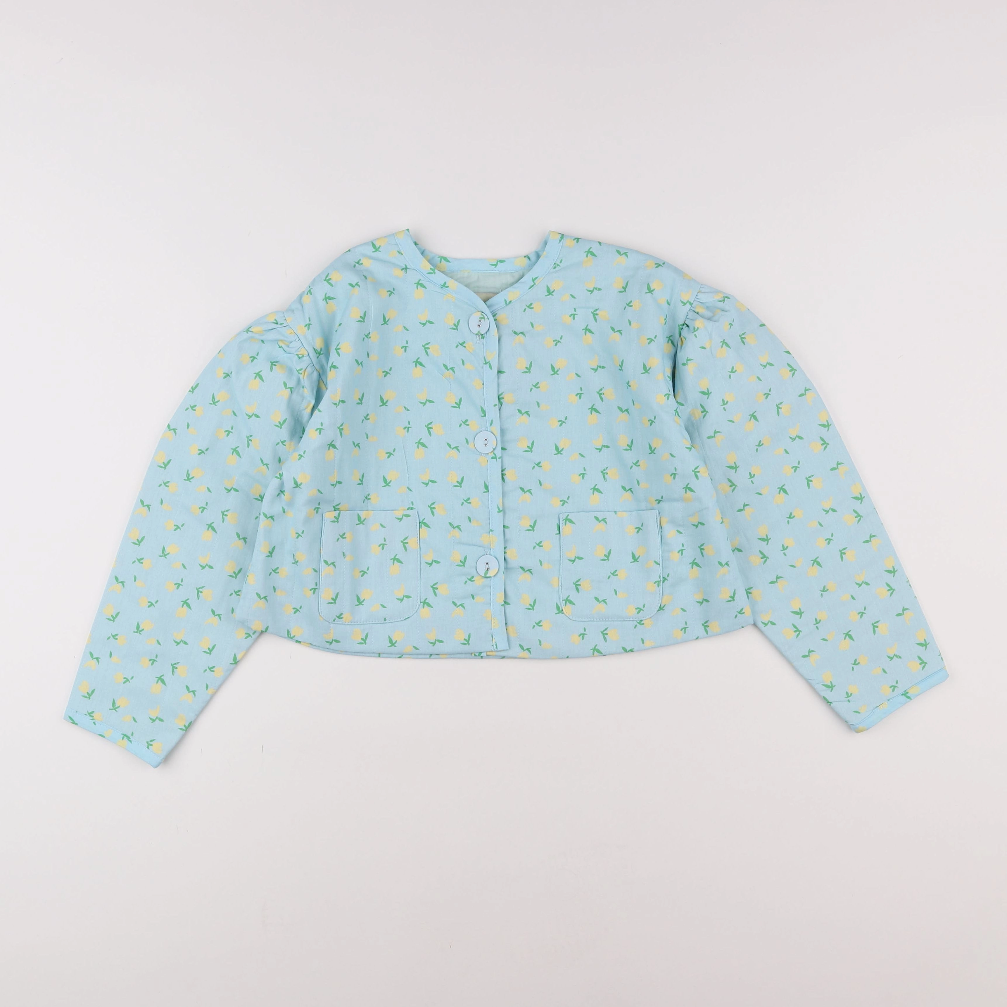 Wander & Wonder - Gilet Bolero Floral Bleu - 7/8 ans