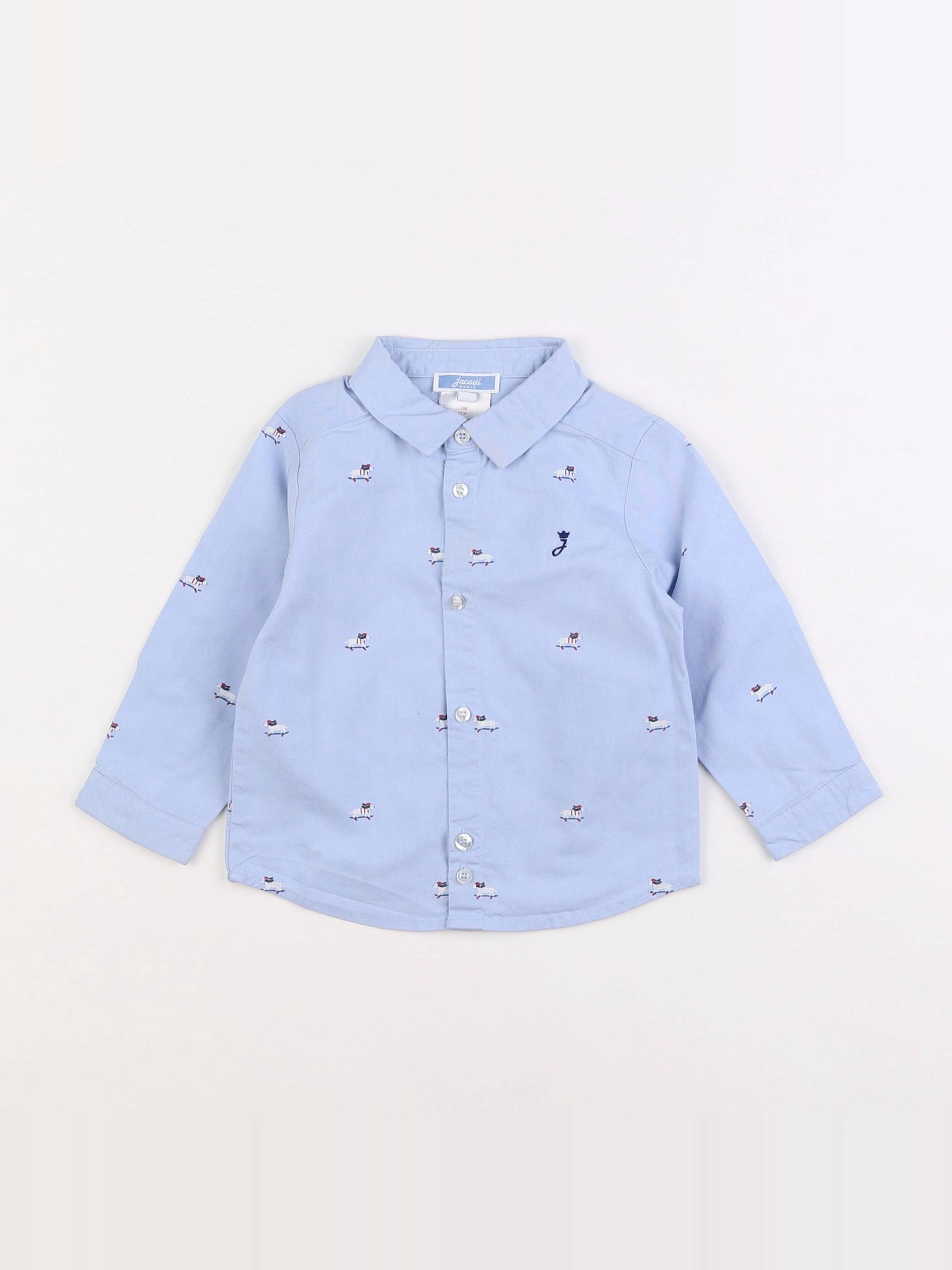 Jacadi - chemise bleu - 12 mois