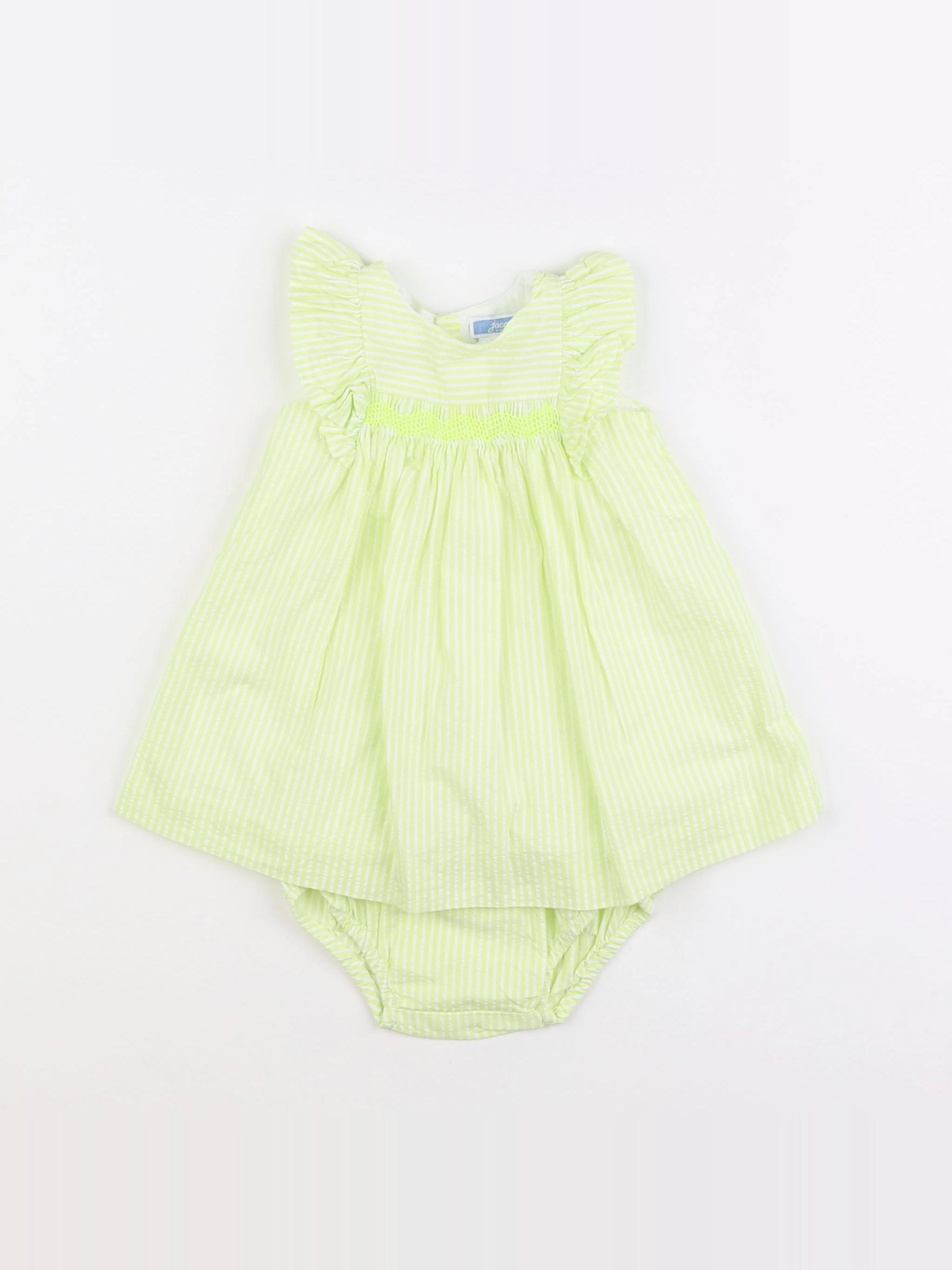 Jacadi - robe vert - 6 mois