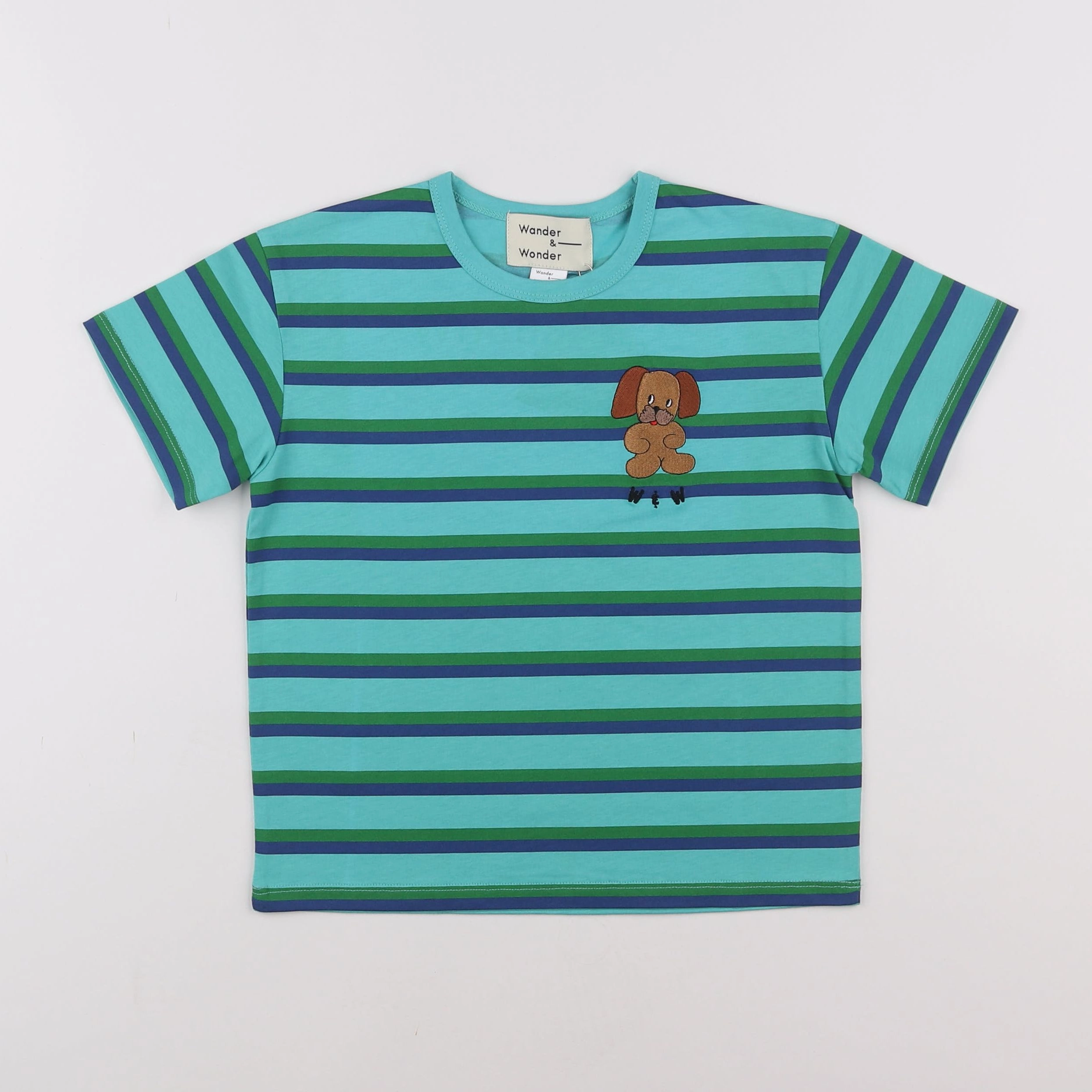 Wander & Wonder - Tee-shirt Multi Stripe Bleu - 9/10 ans