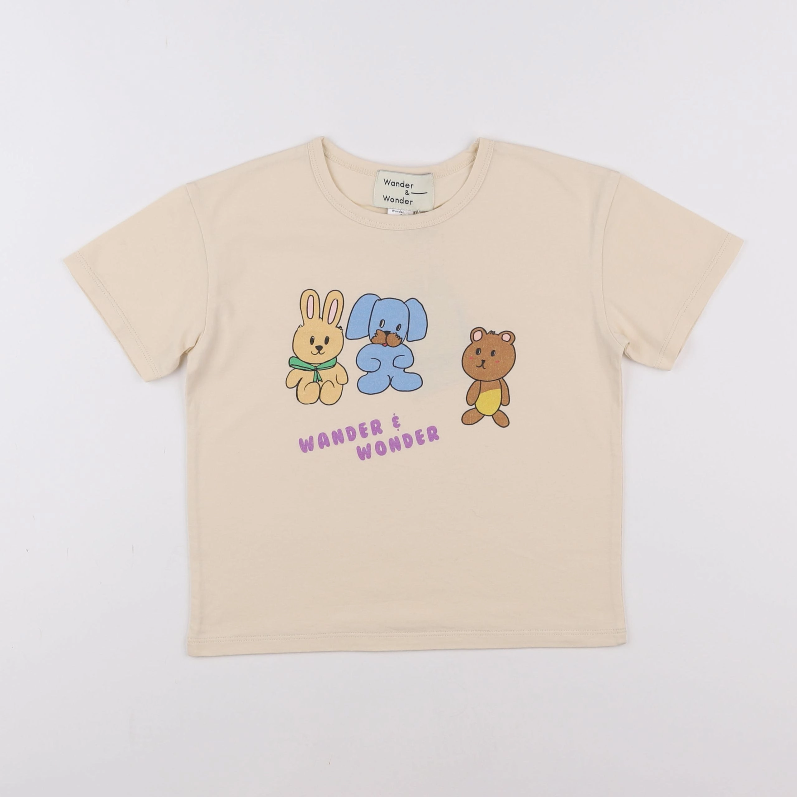 Wander & Wonder - Tee-shirt Animals Ecru - 12 mois à 2 ans