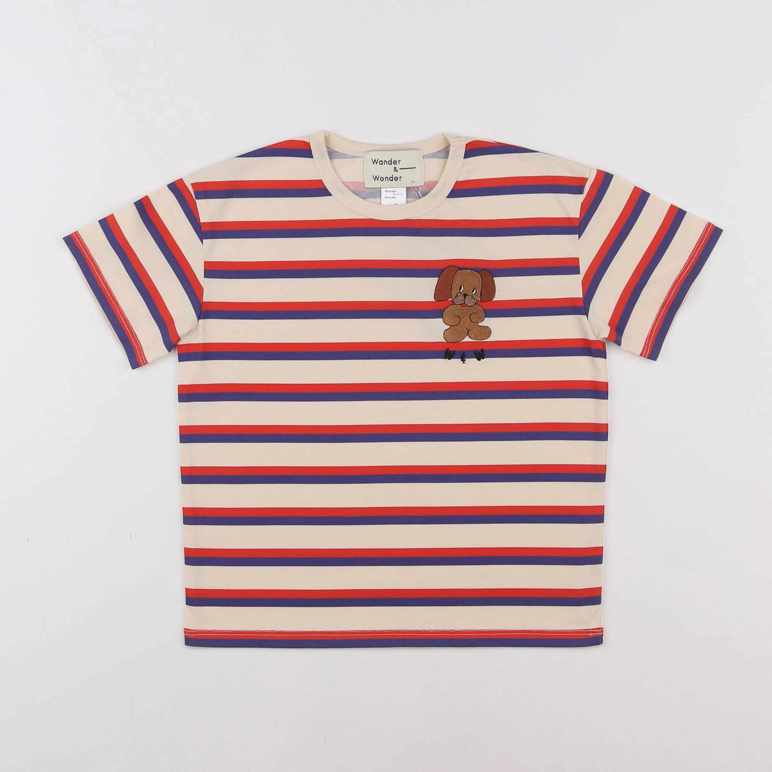 Wander & Wonder - Tee-shirt Multi Stripe Rouge - 3/4 ans