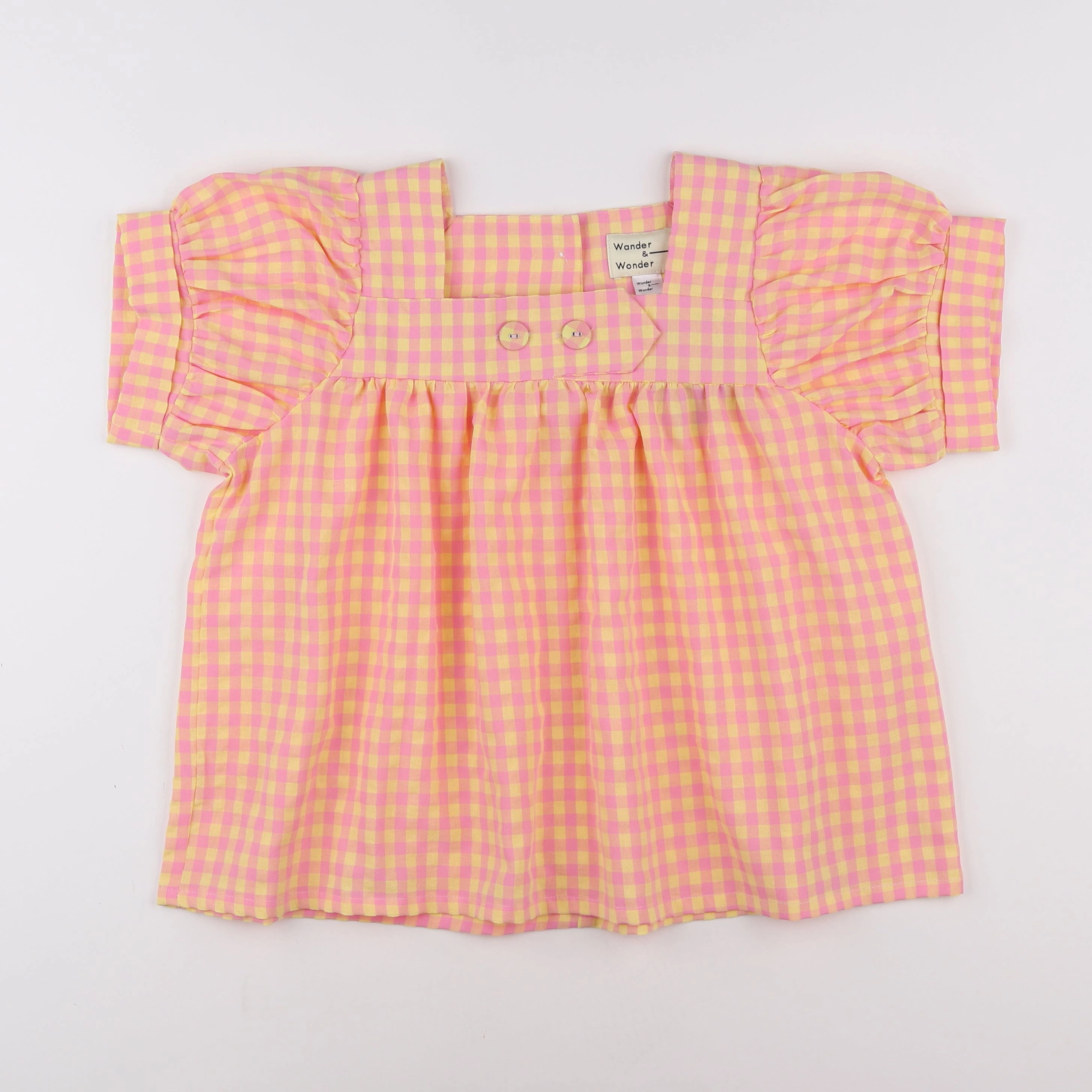 Wander & Wonder - Blouse Square Rose Jaune - 11/12 ans