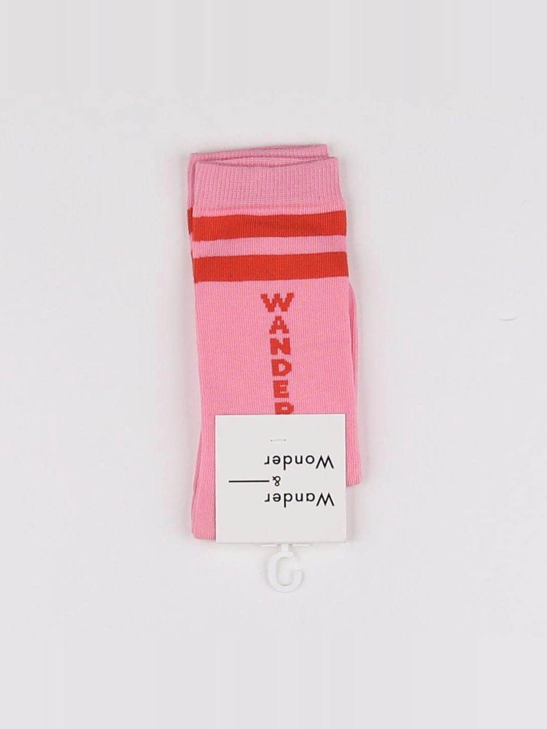 Wander & Wonder - Chaussettes Stripe Rose - 12 mois à 3 ans