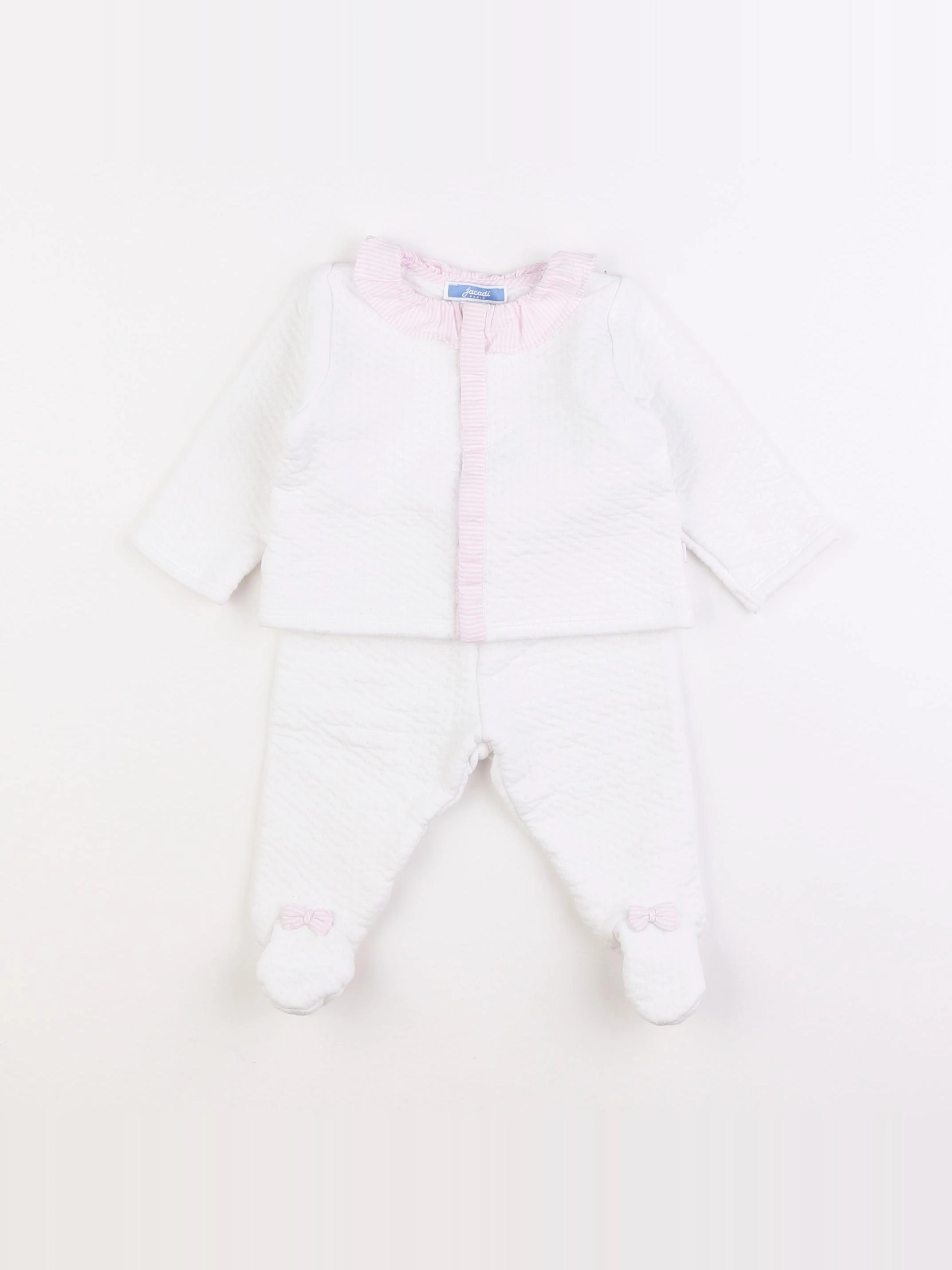 Jacadi - ensemble blanc - 6 mois