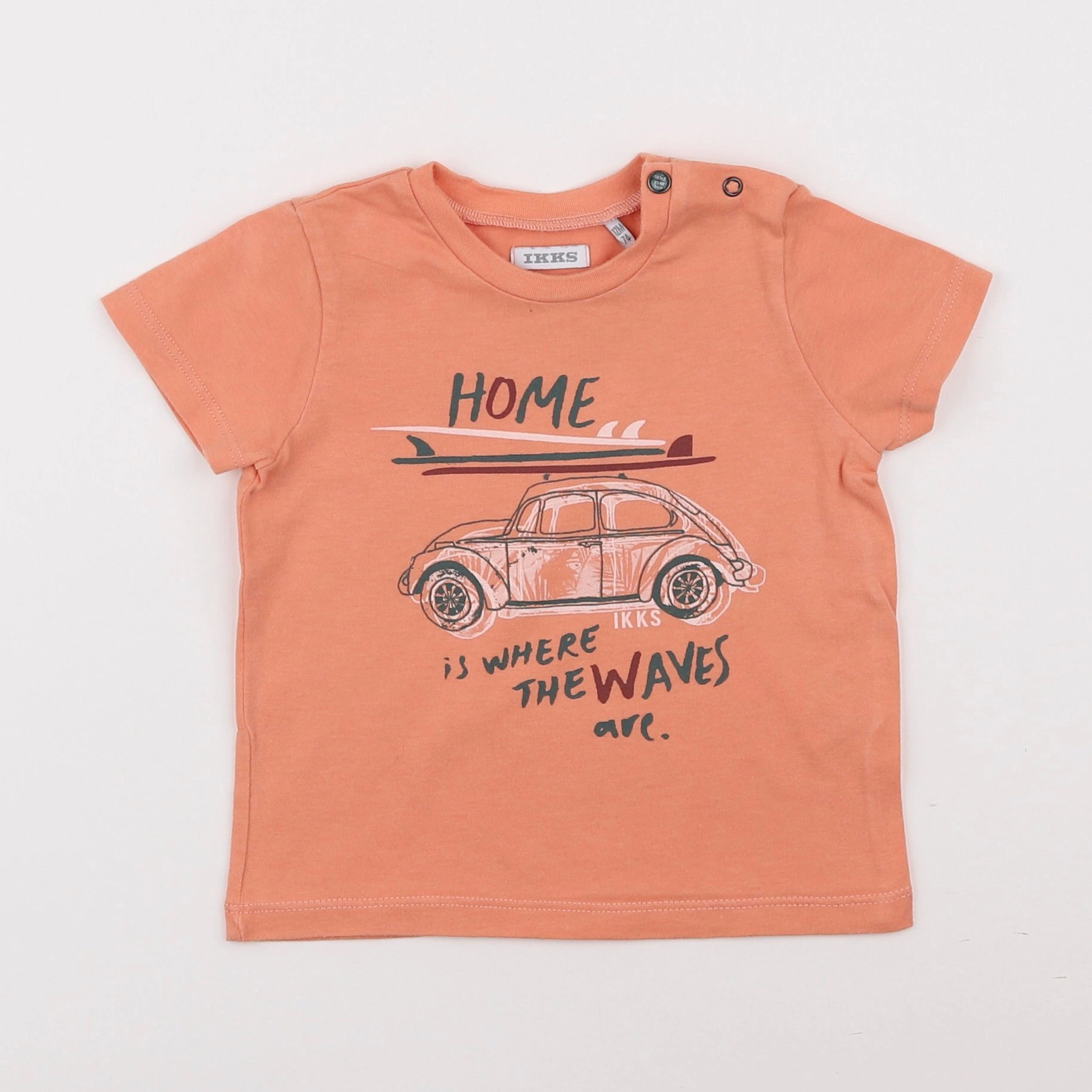 IKKS - tee-shirt orange - 12 mois