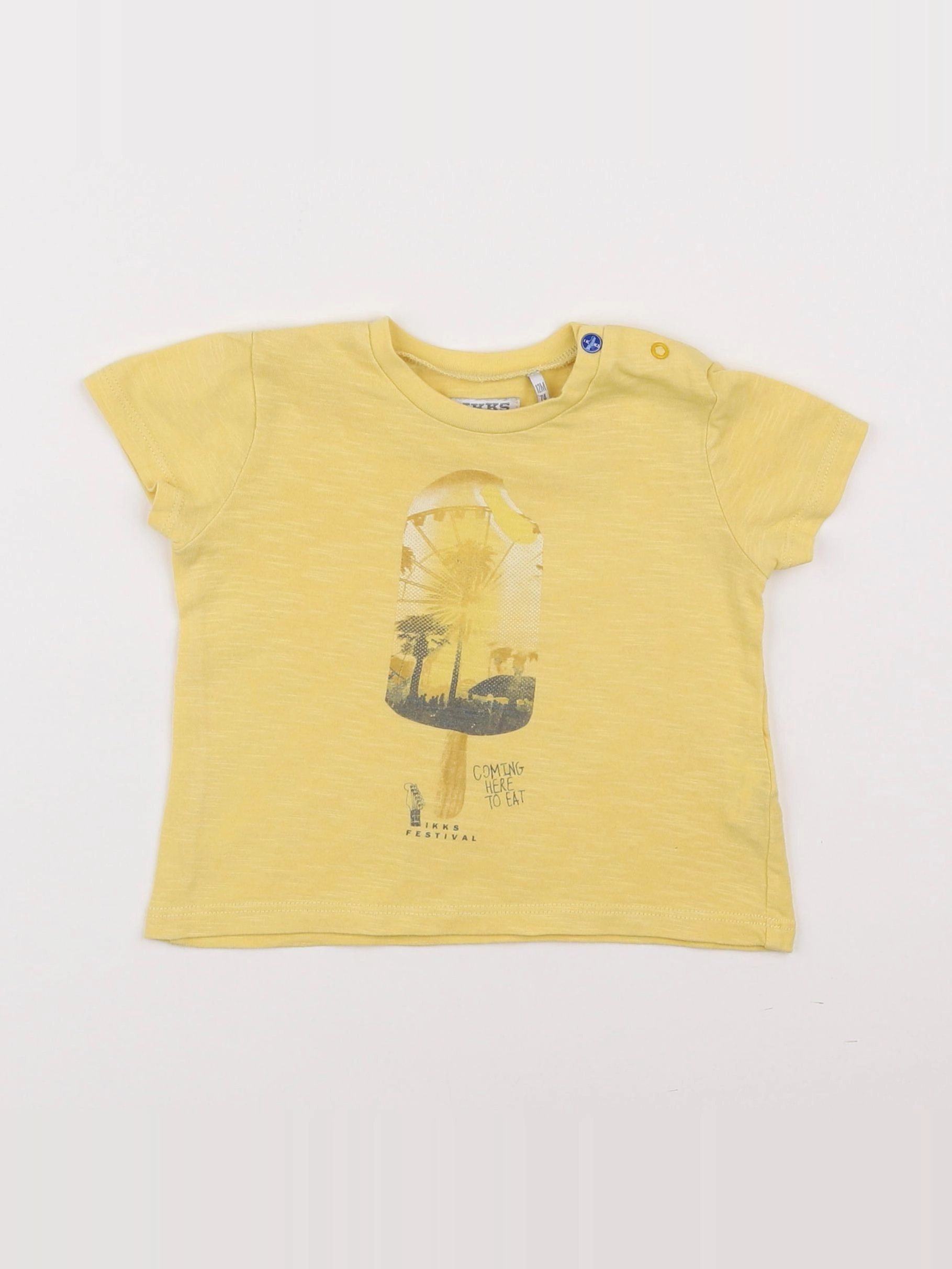 IKKS - tee-shirt jaune - 12 mois