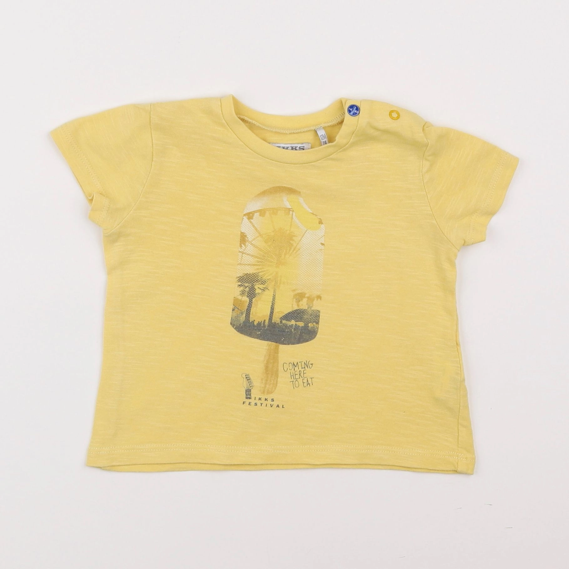 IKKS - tee-shirt jaune - 12 mois