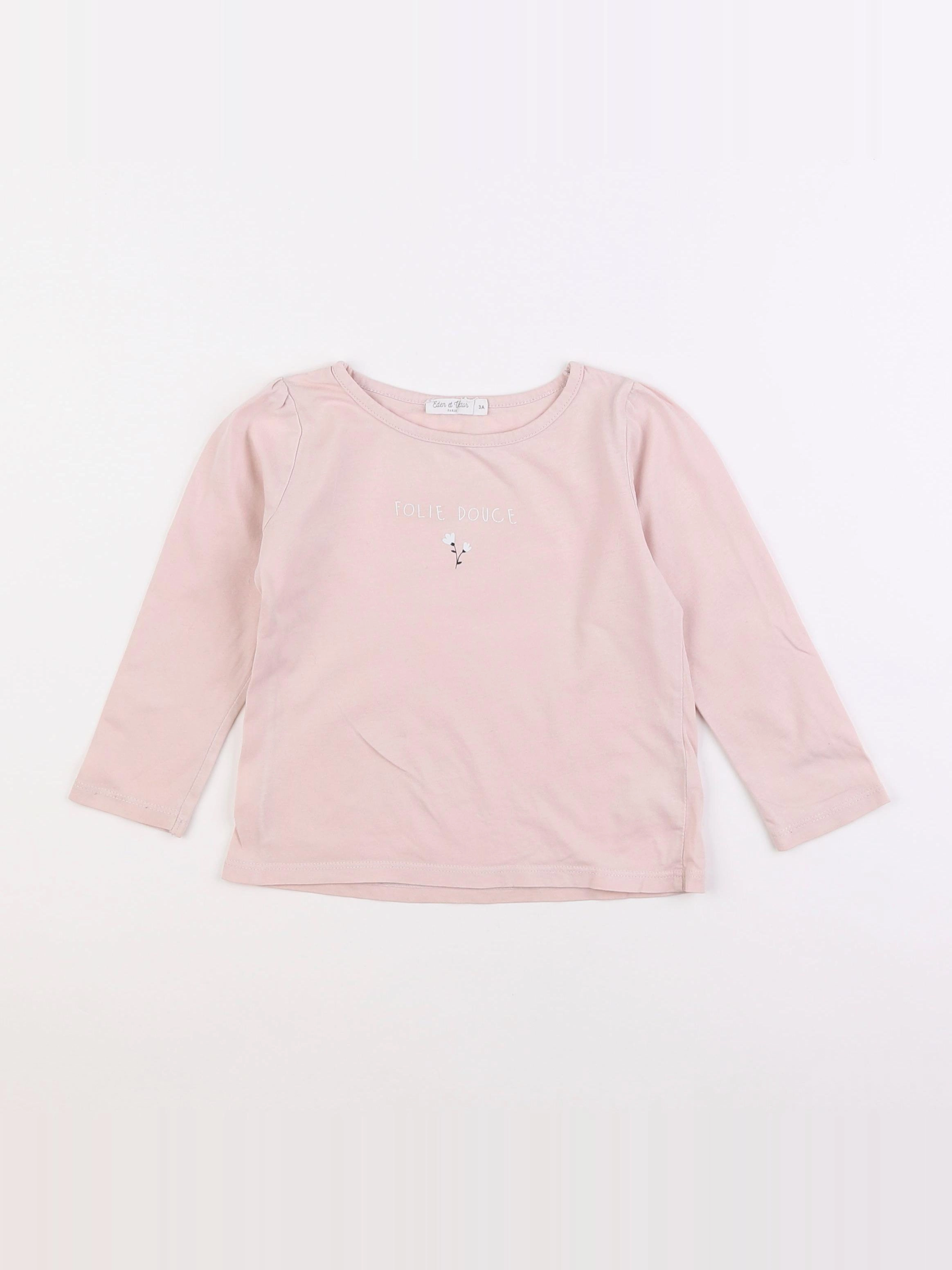 Eden & Victor - tee-shirt rose - 3 ans