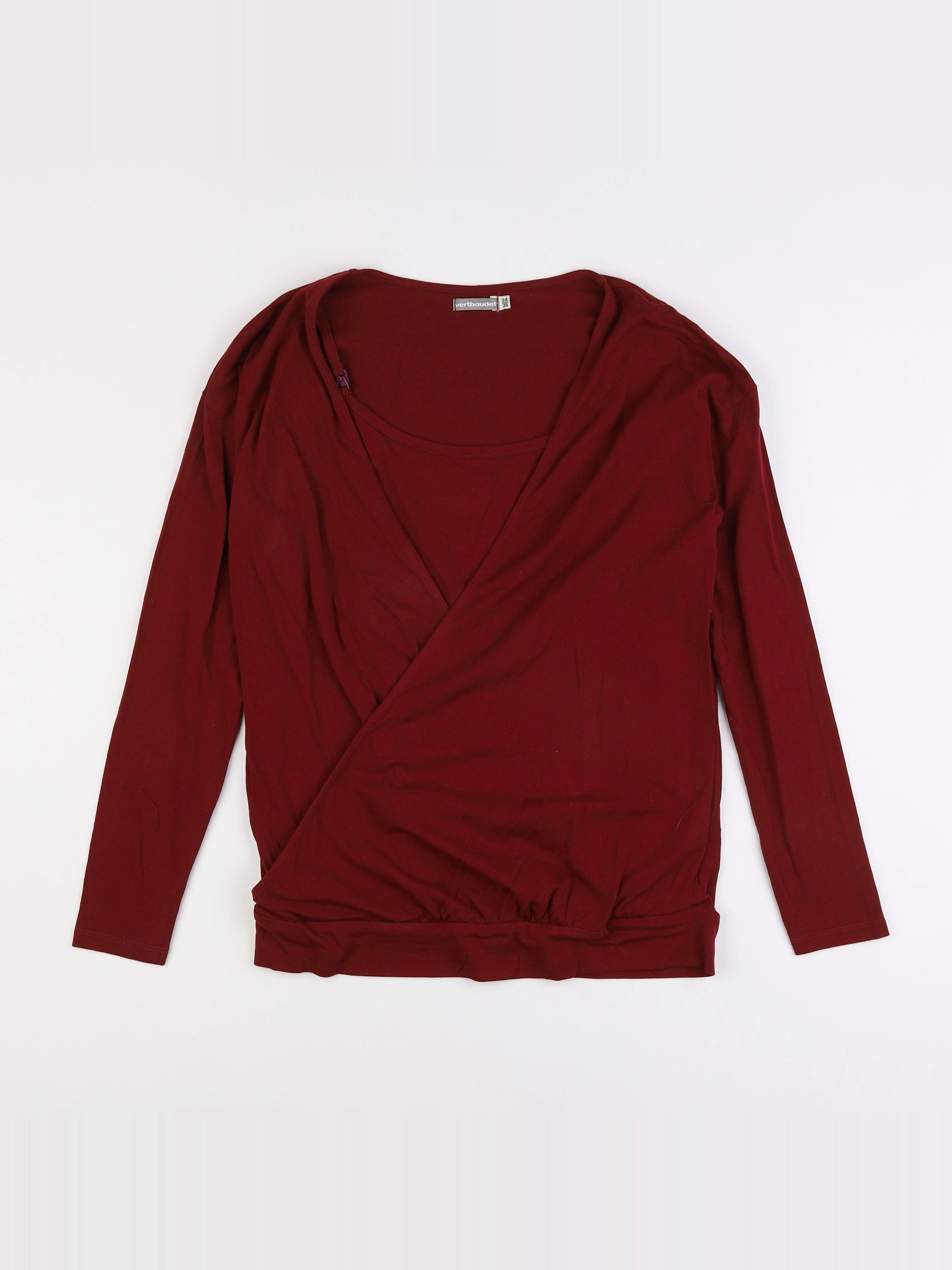 Vertbaudet - tee-shirt grossesse, allaitement rouge - 34 à 36