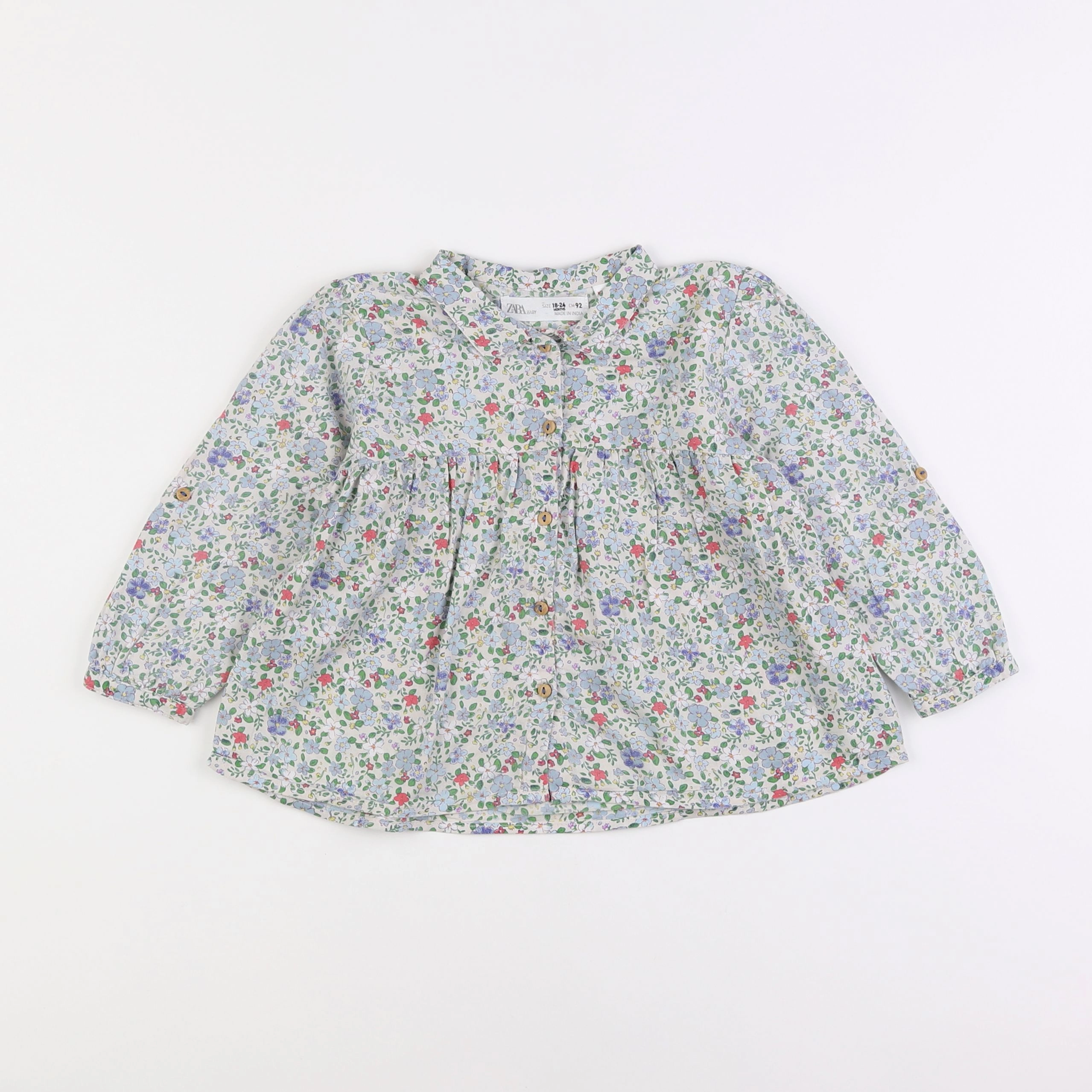 Zara - blouse vert - 18 mois à 2 ans