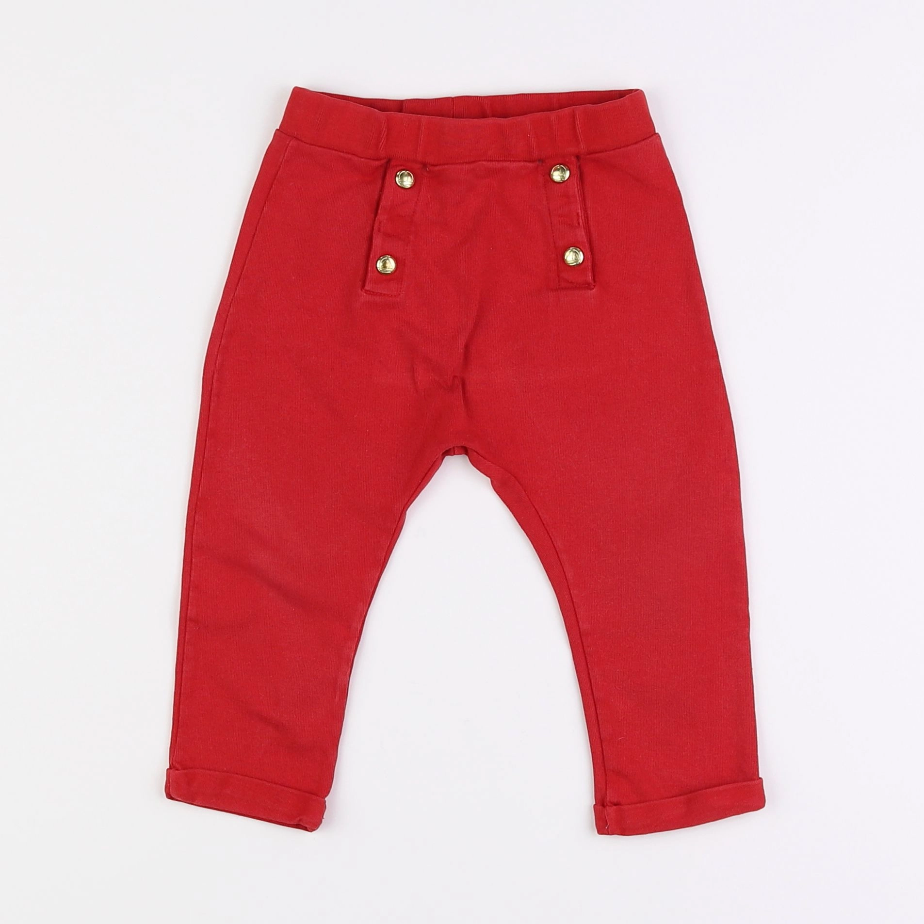 Petit Bateau - legging rouge - 18 mois