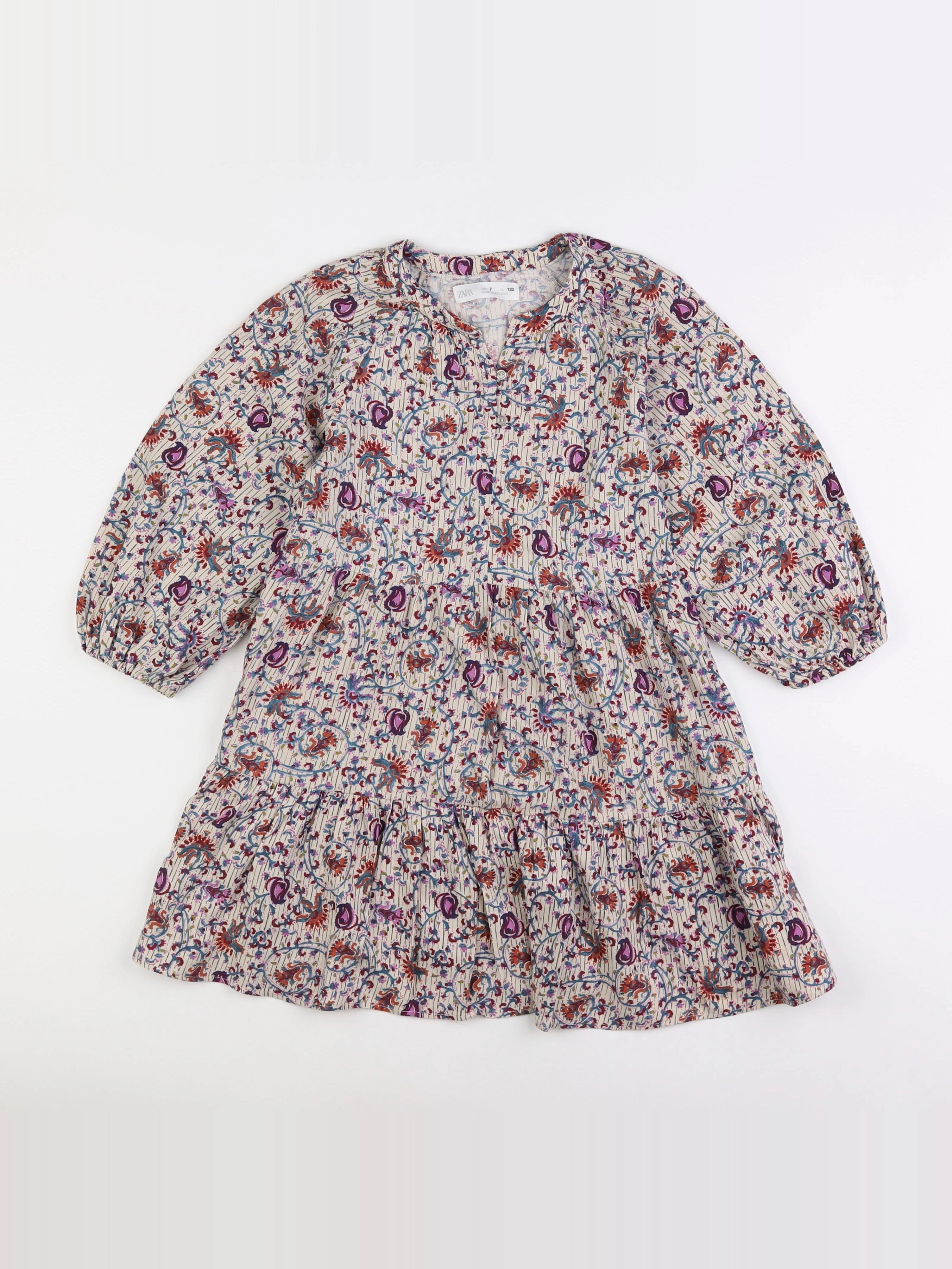 Monoprix - robe blanc - 7 ans