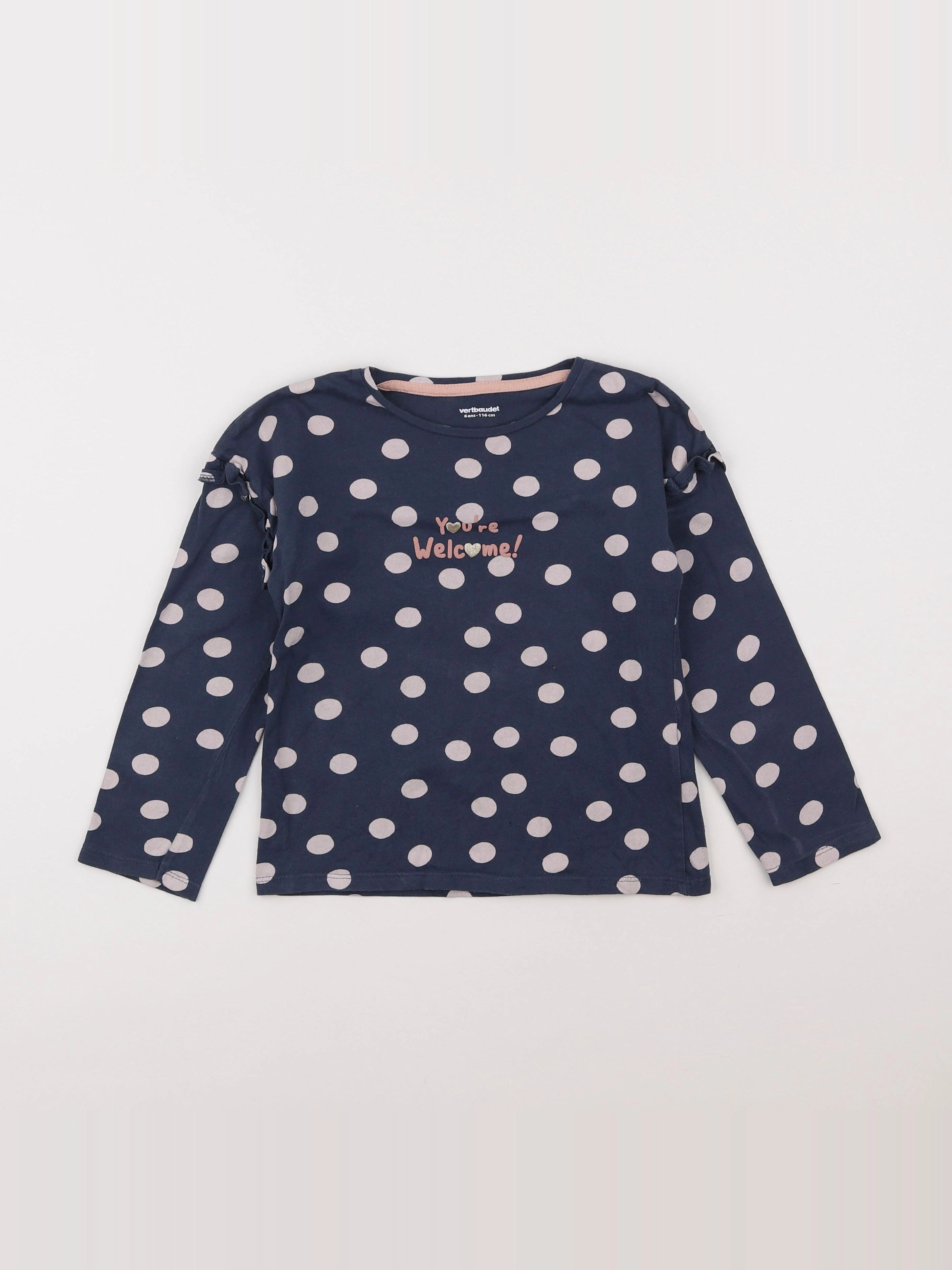 Vertbaudet - tee-shirt bleu - 6 ans