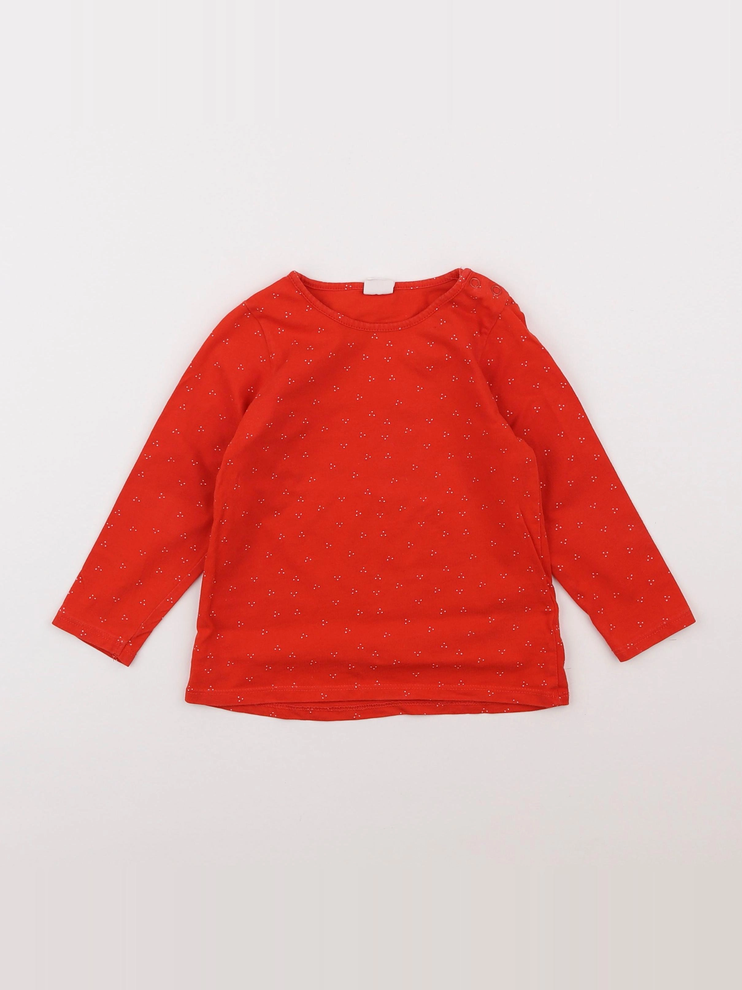 H&M - tee-shirt rouge - 12/18 mois