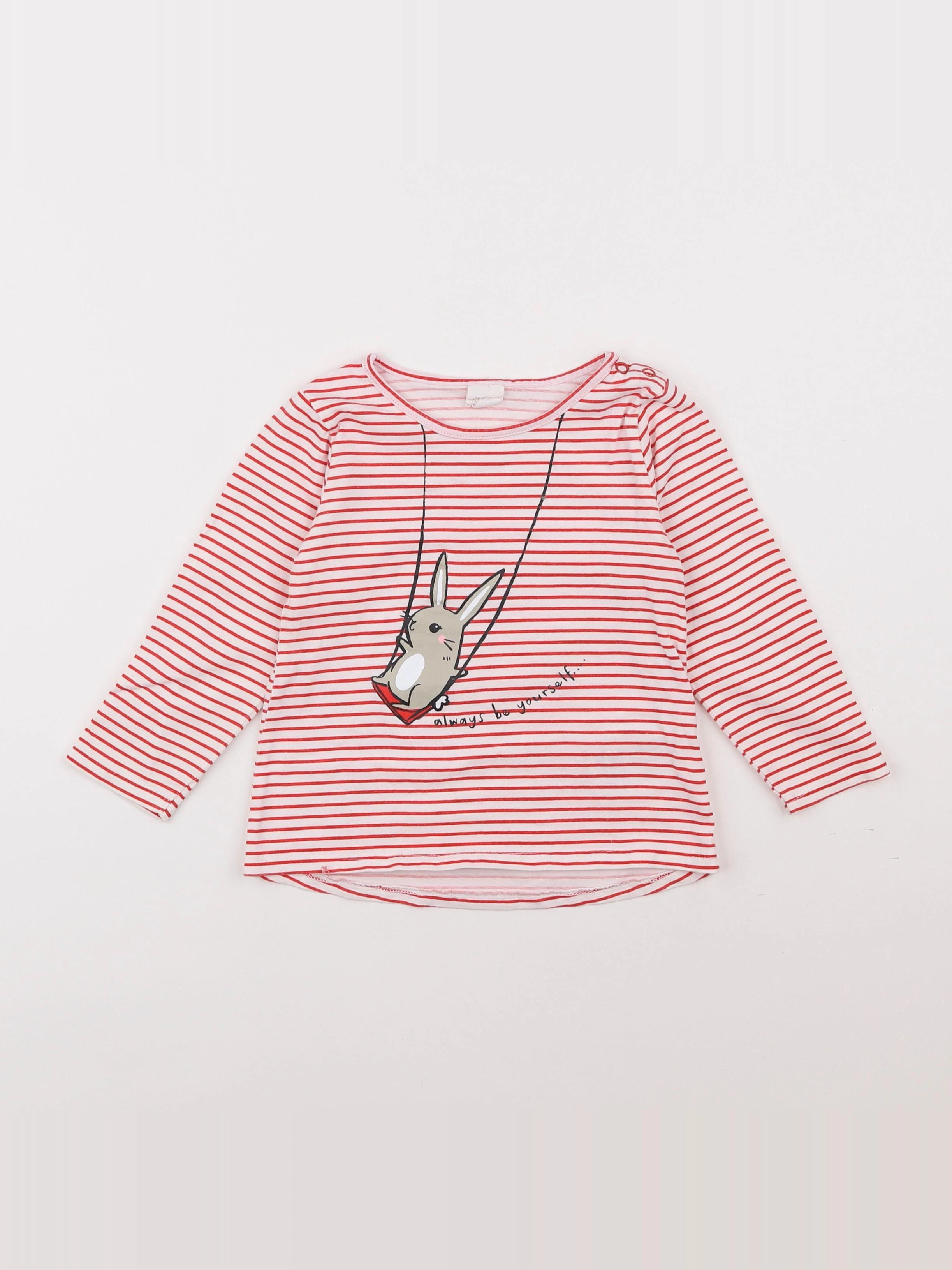 H&M - tee-shirt rouge - 12/18 mois