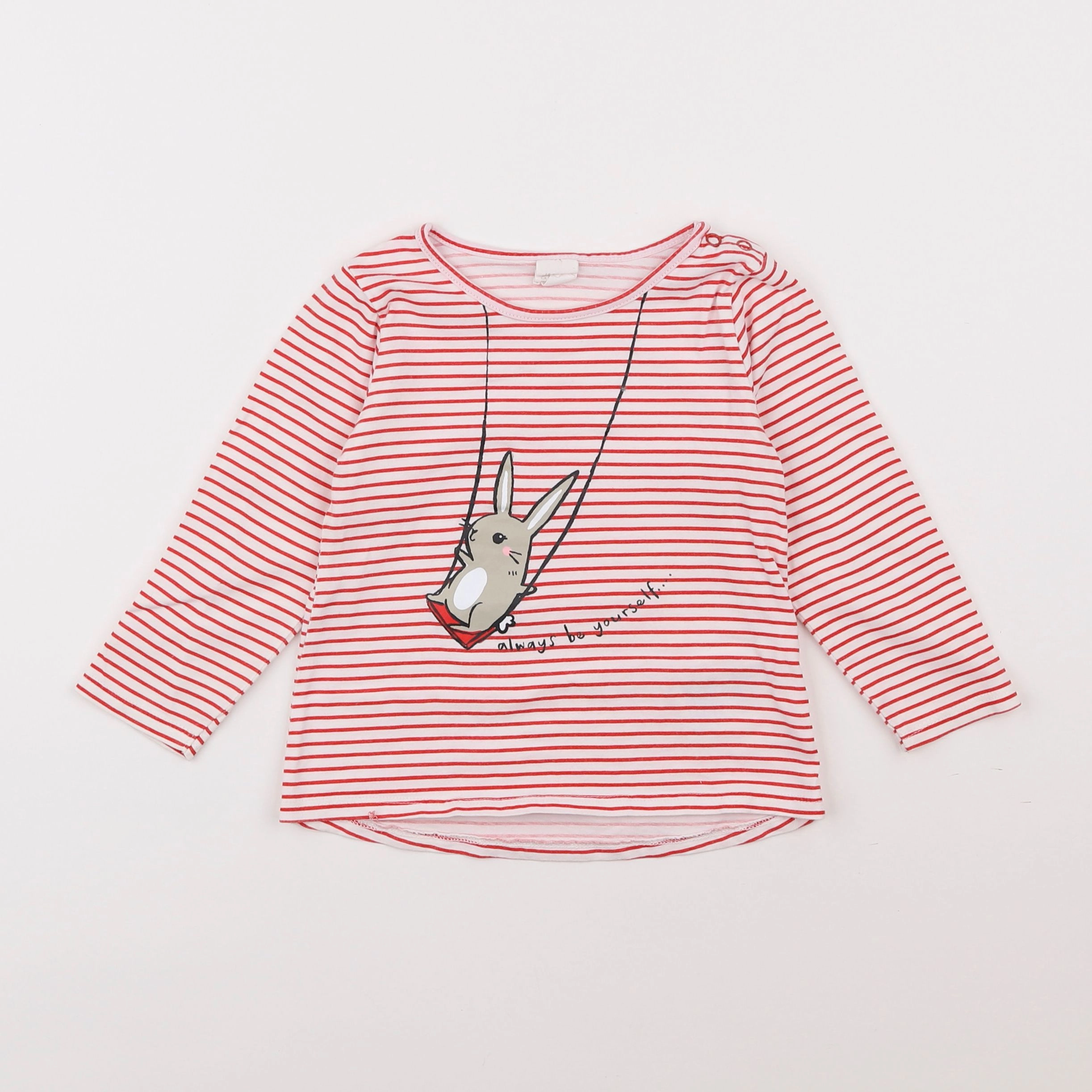 H&M - tee-shirt rouge - 12/18 mois