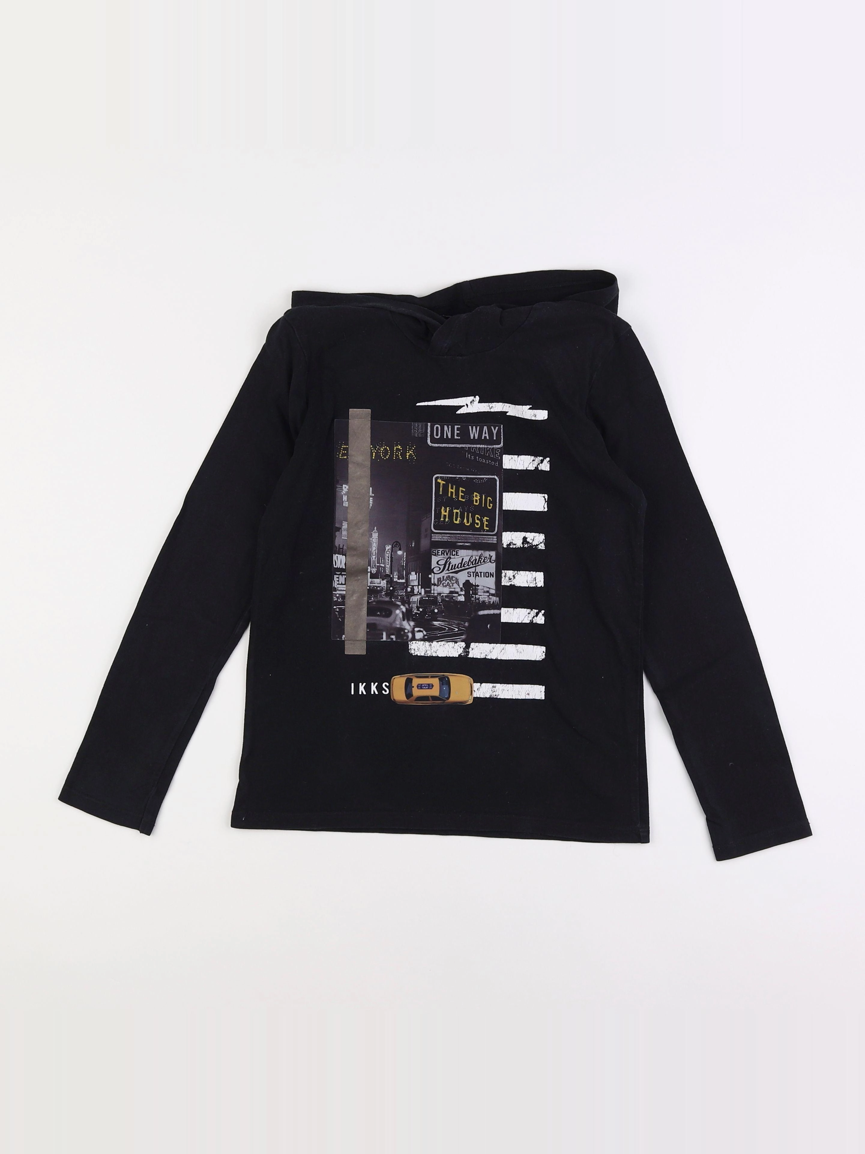 IKKS - tee-shirt noir - 10 ans