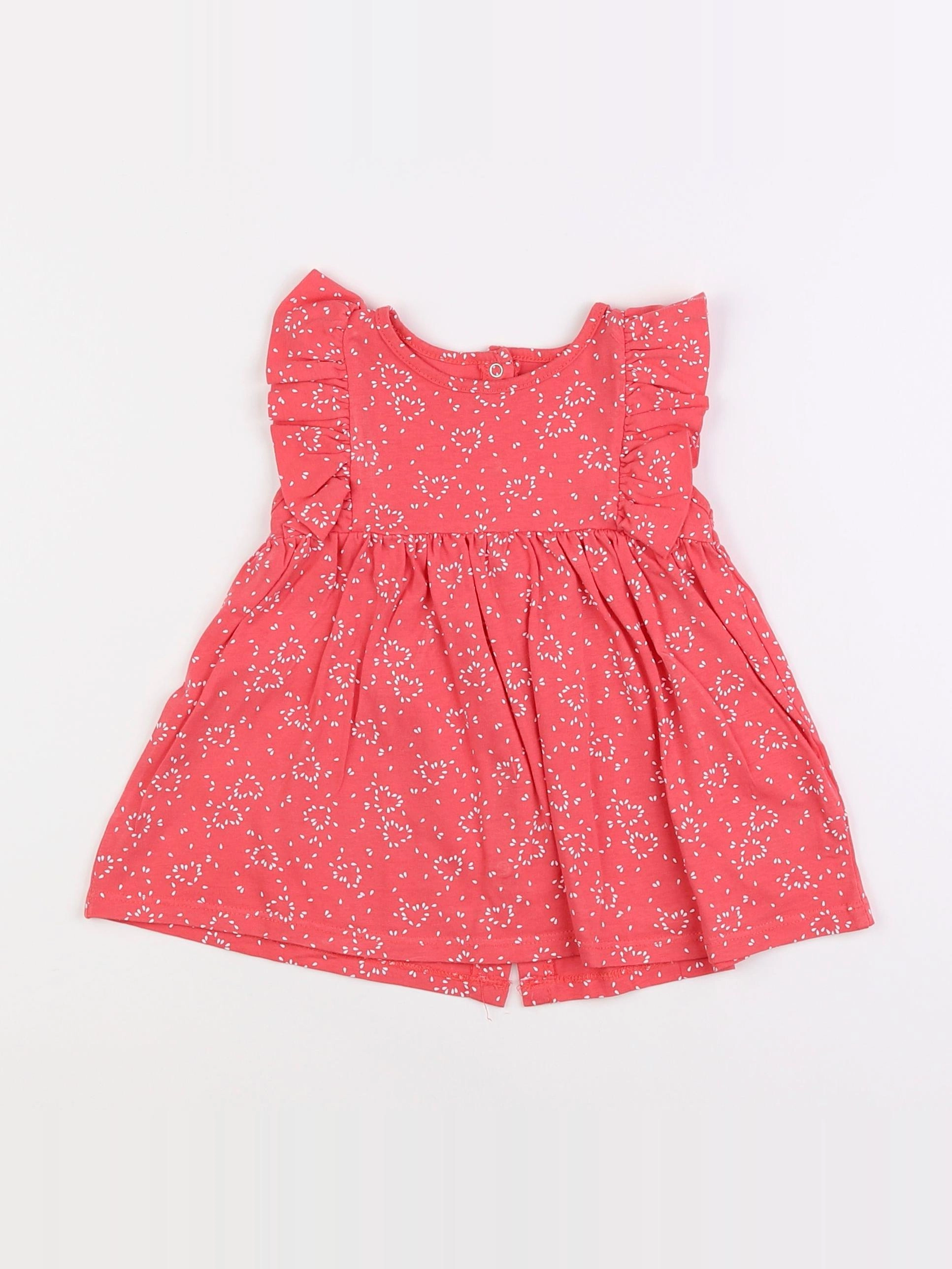 Vertbaudet - robe rose - 9 mois