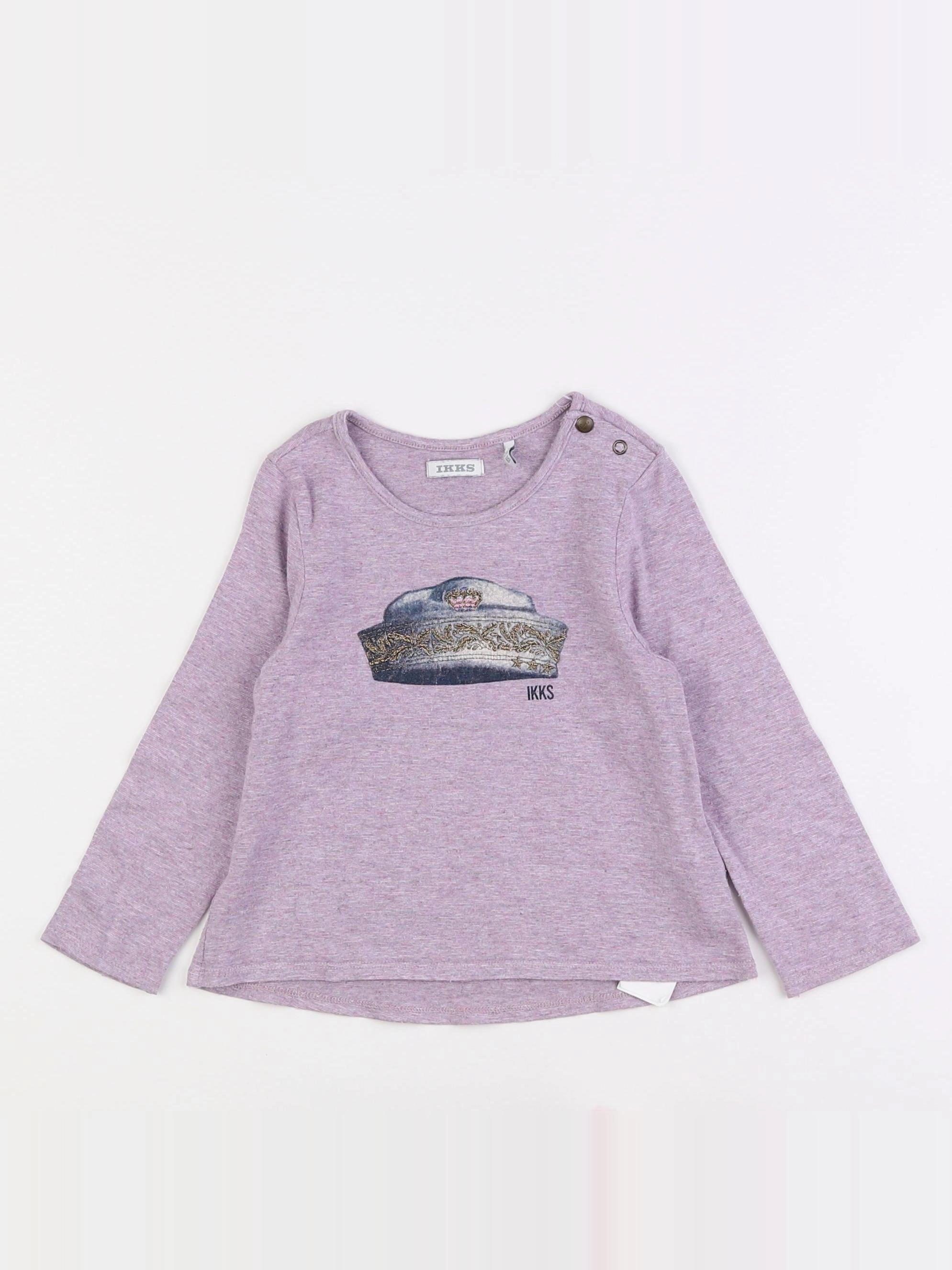 IKKS - tee-shirt violet - 2 ans