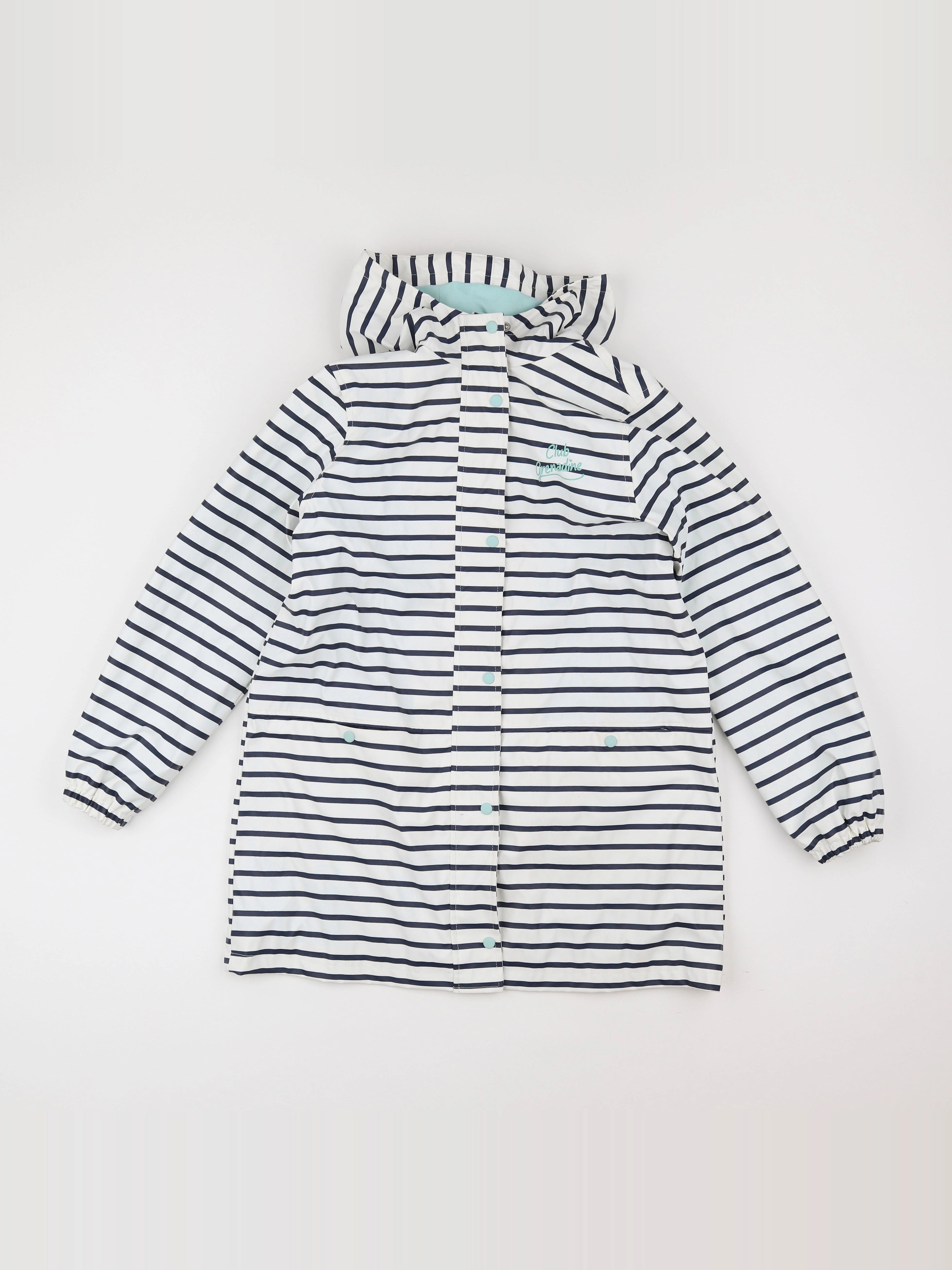 Vertbaudet - imperméable blanc, bleu - 12 ans