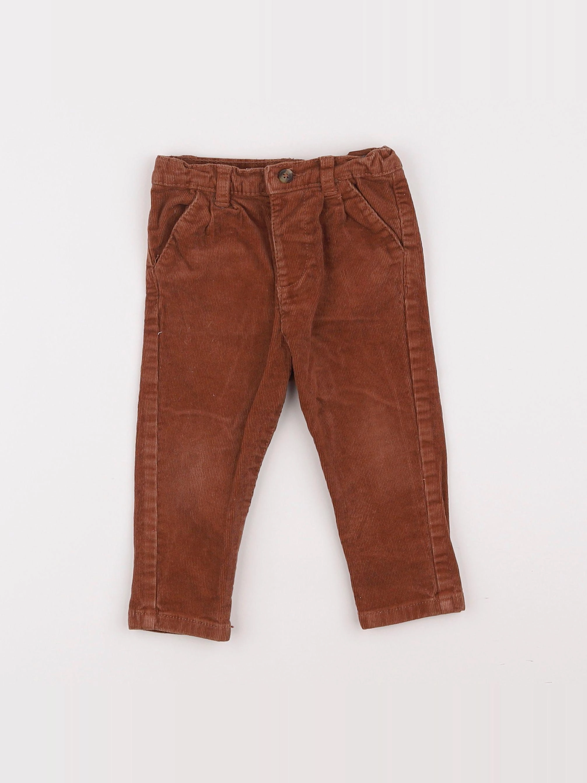 Vertbaudet - pantalon marron - 9 mois