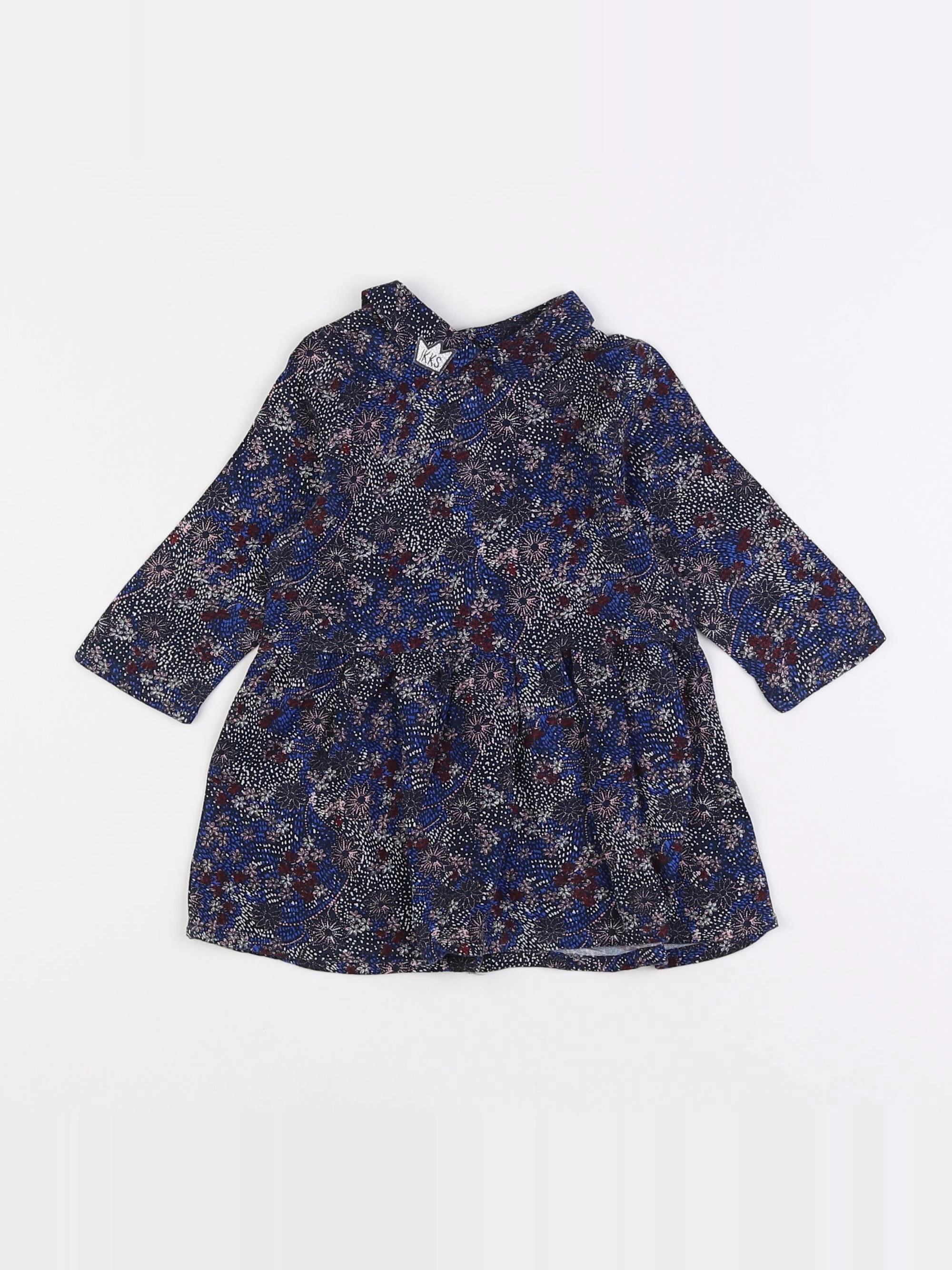 IKKS - robe bleu - 6 mois