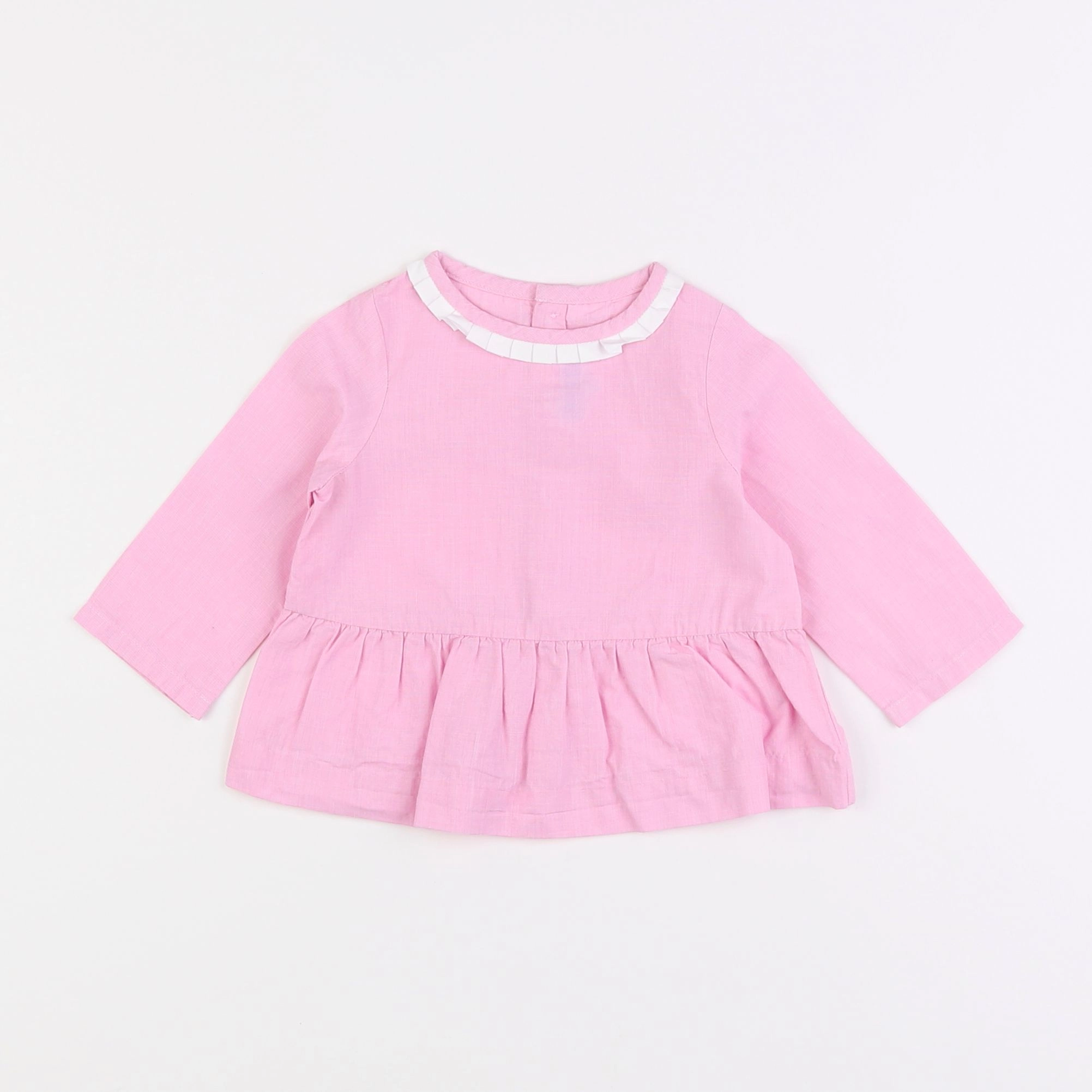 Jacadi - blouse rose - 6 mois