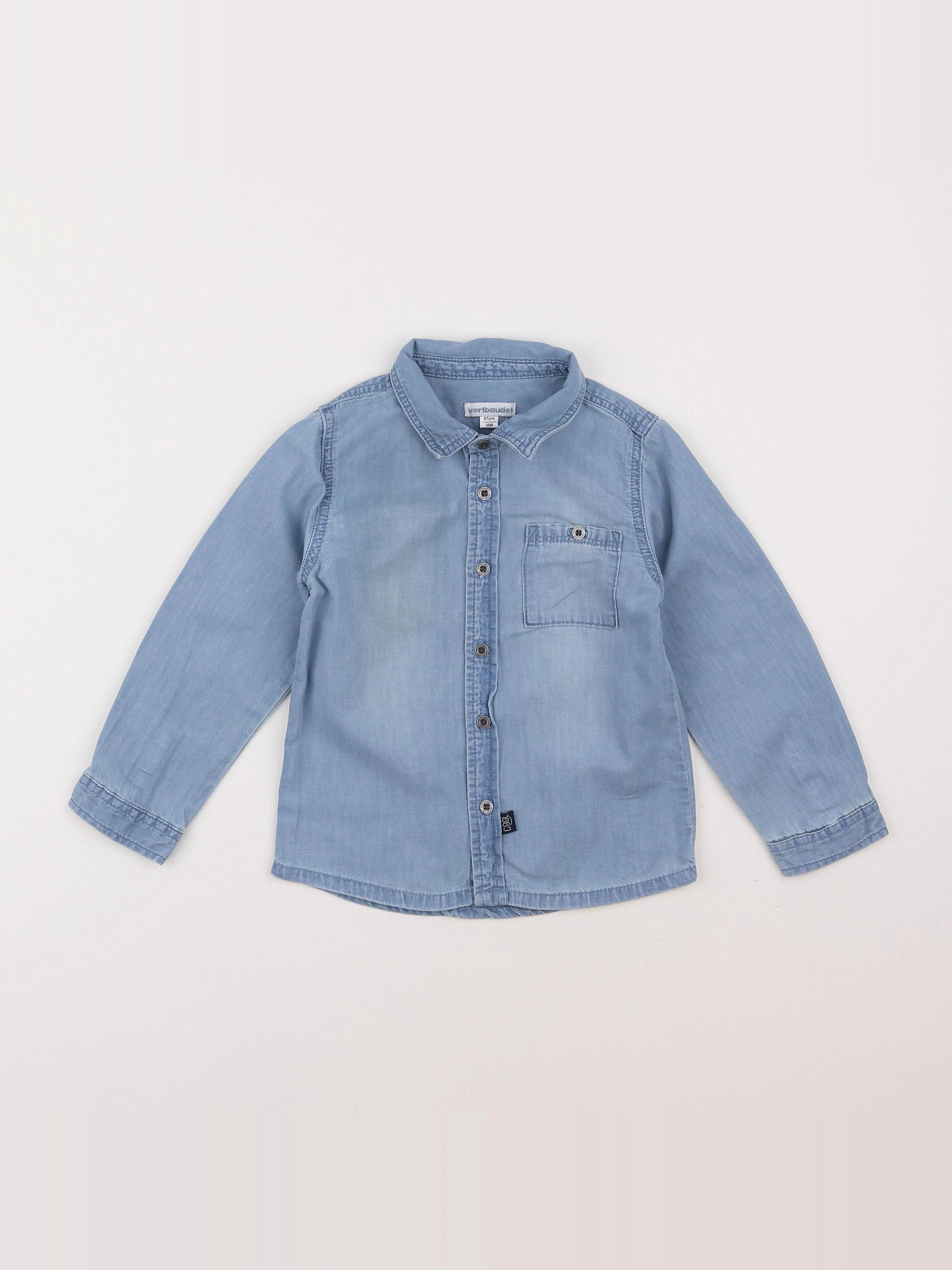 Vertbaudet - chemise bleu - 3 ans