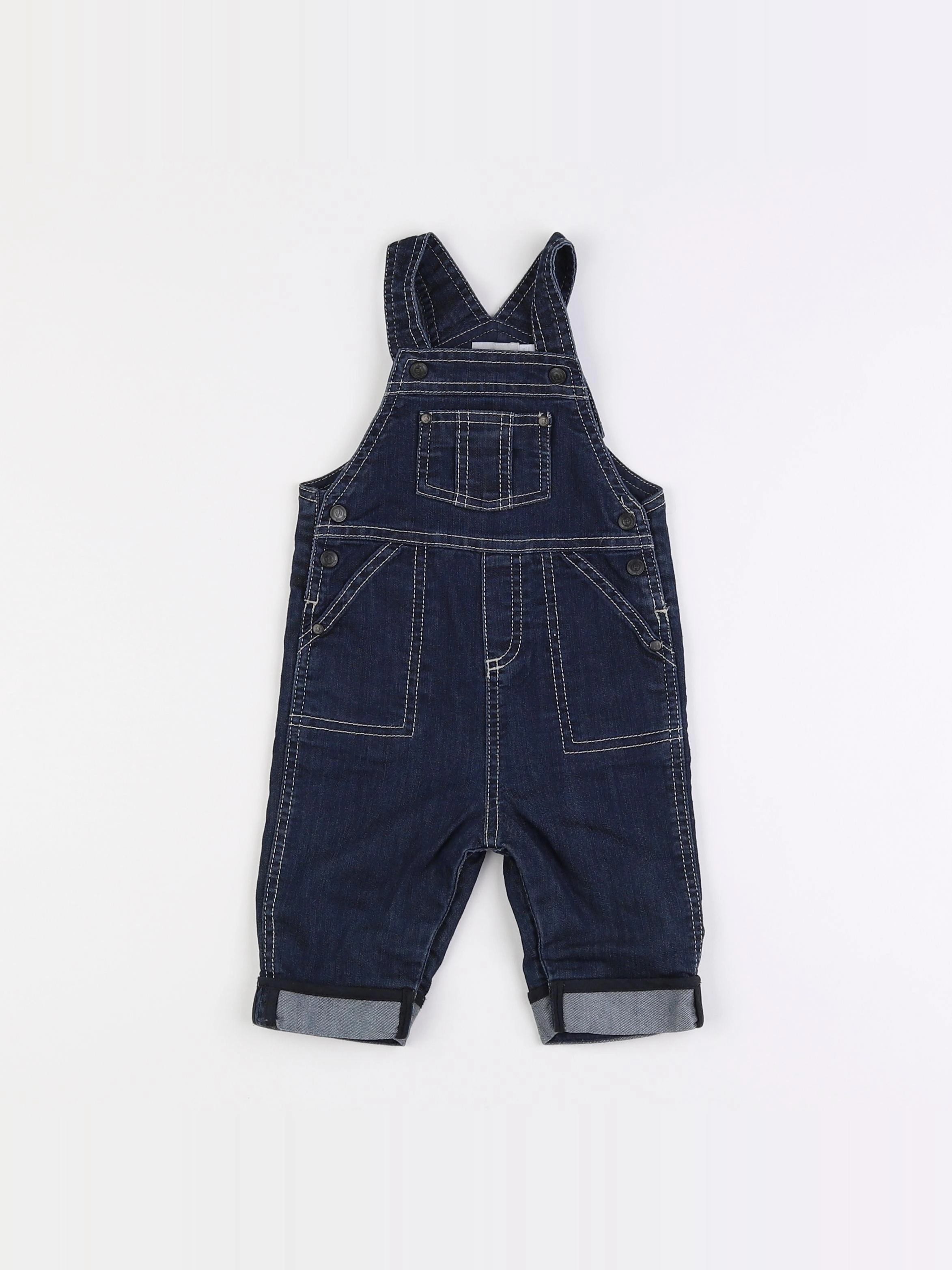 Natalys - salopette bleu - 6 mois