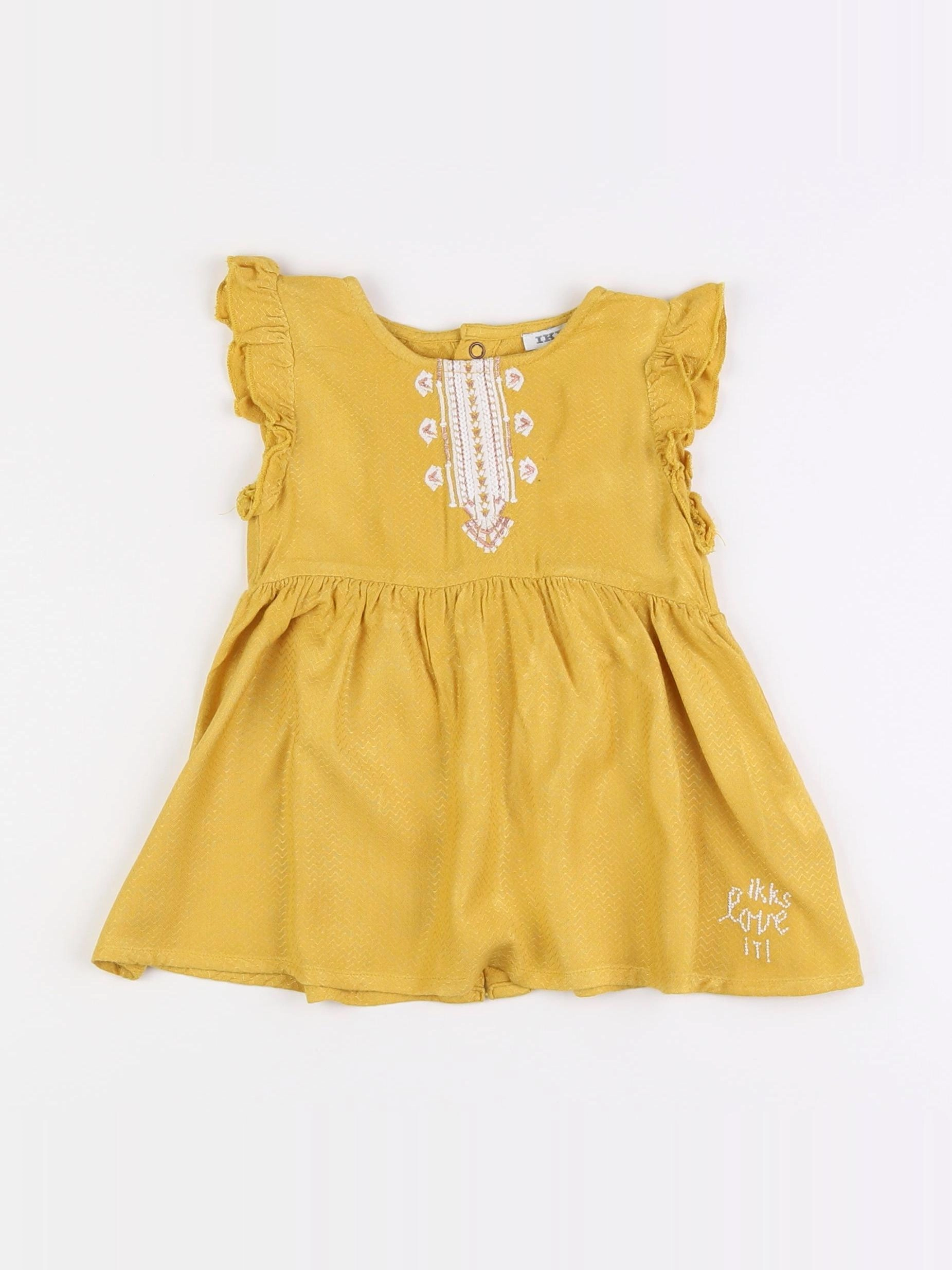 IKKS - robe jaune - 6 mois