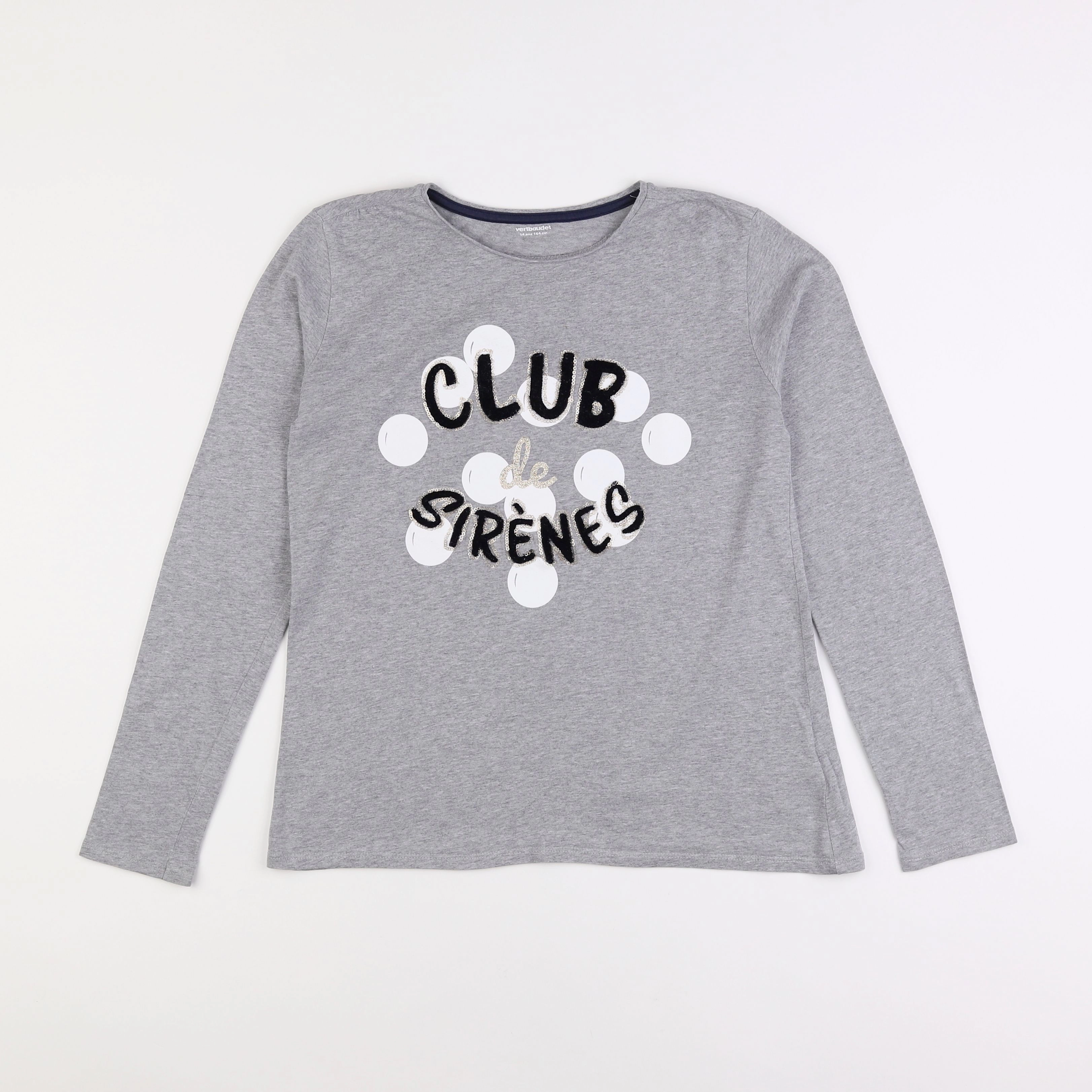 Vertbaudet - tee-shirt gris - 14 ans