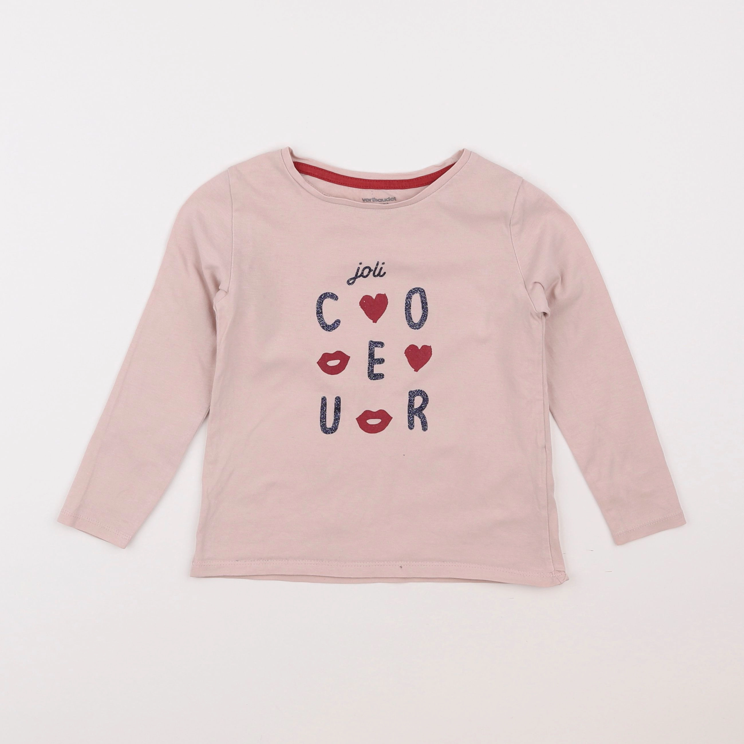 Vertbaudet - tee-shirt rose - 5 ans