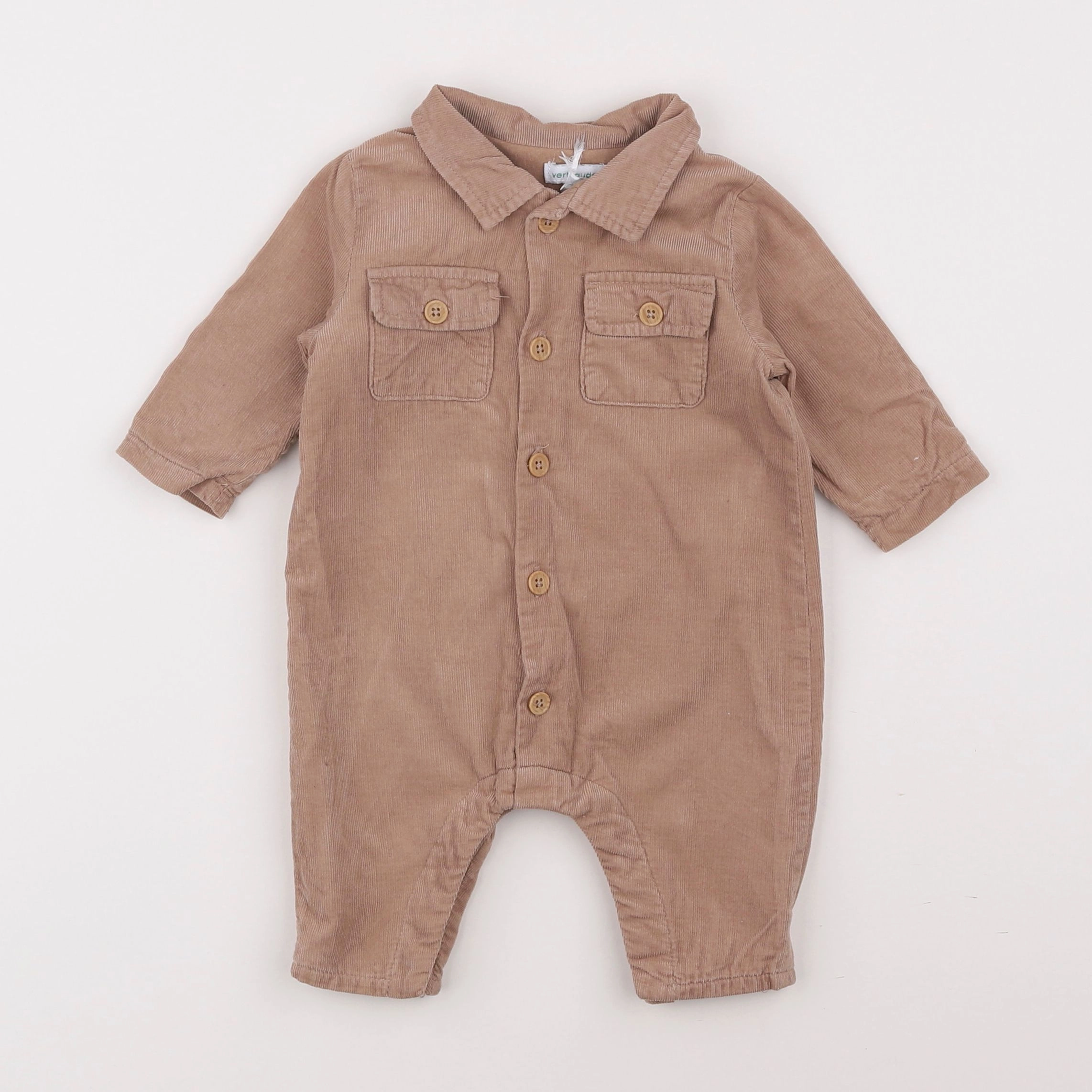 Vertbaudet - combinaison marron - 3 mois