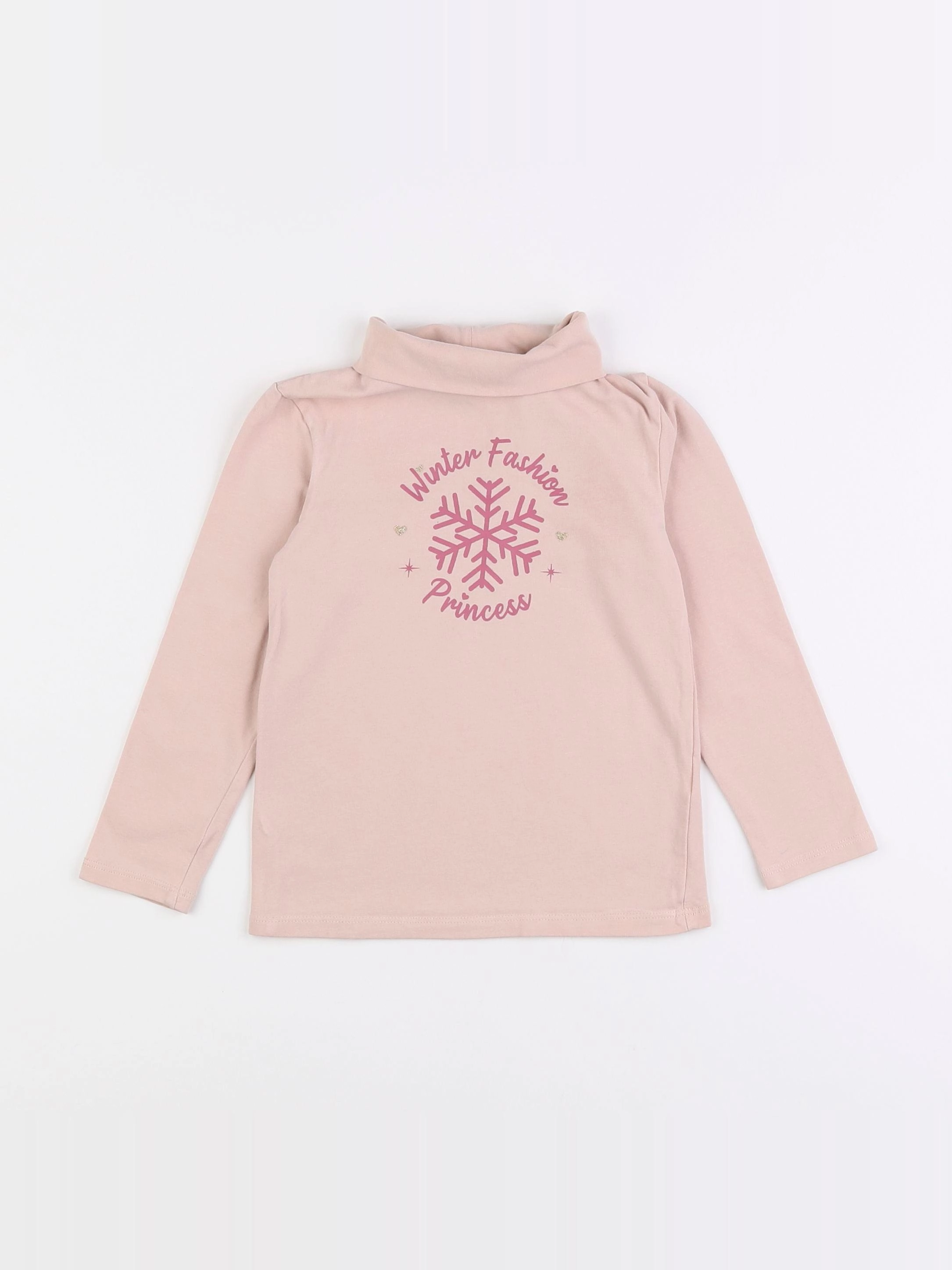 Vertbaudet - sous-pull rose - 4 ans