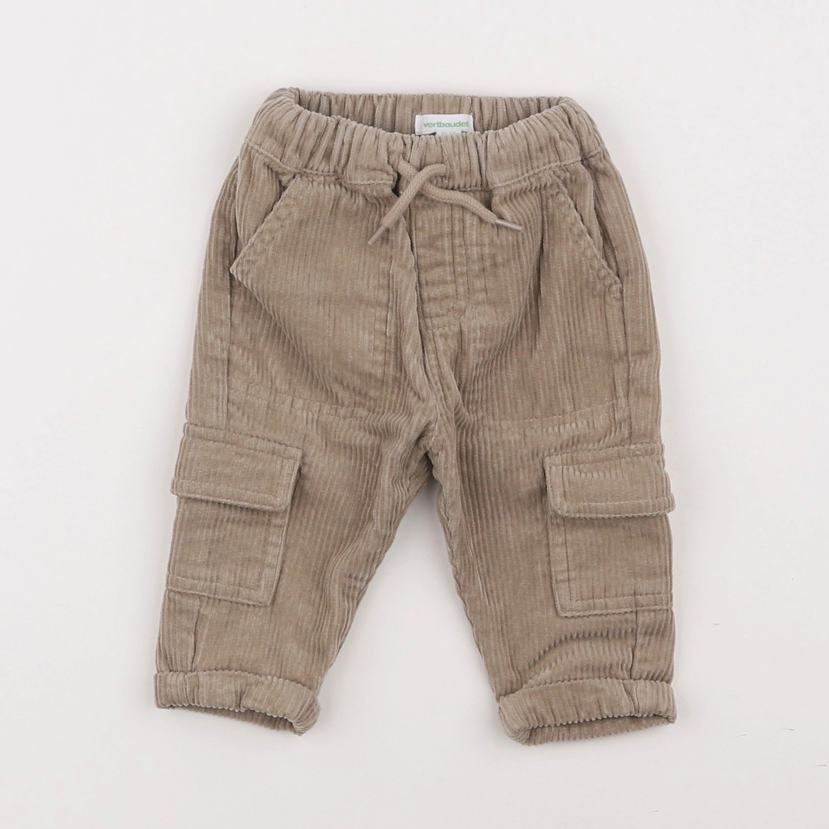 Vertbaudet - pantalon velours vert - 3 mois
