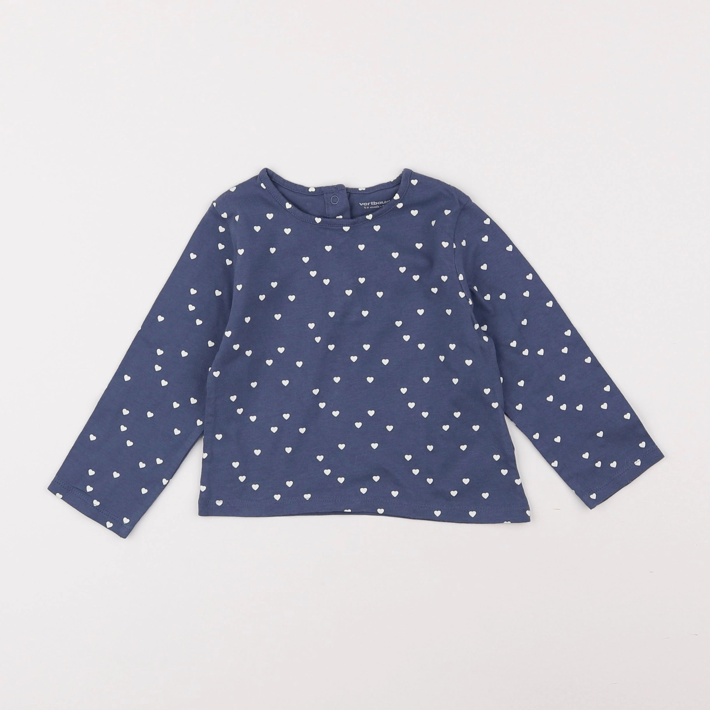 Vertbaudet - tee-shirt bleu - 18 mois