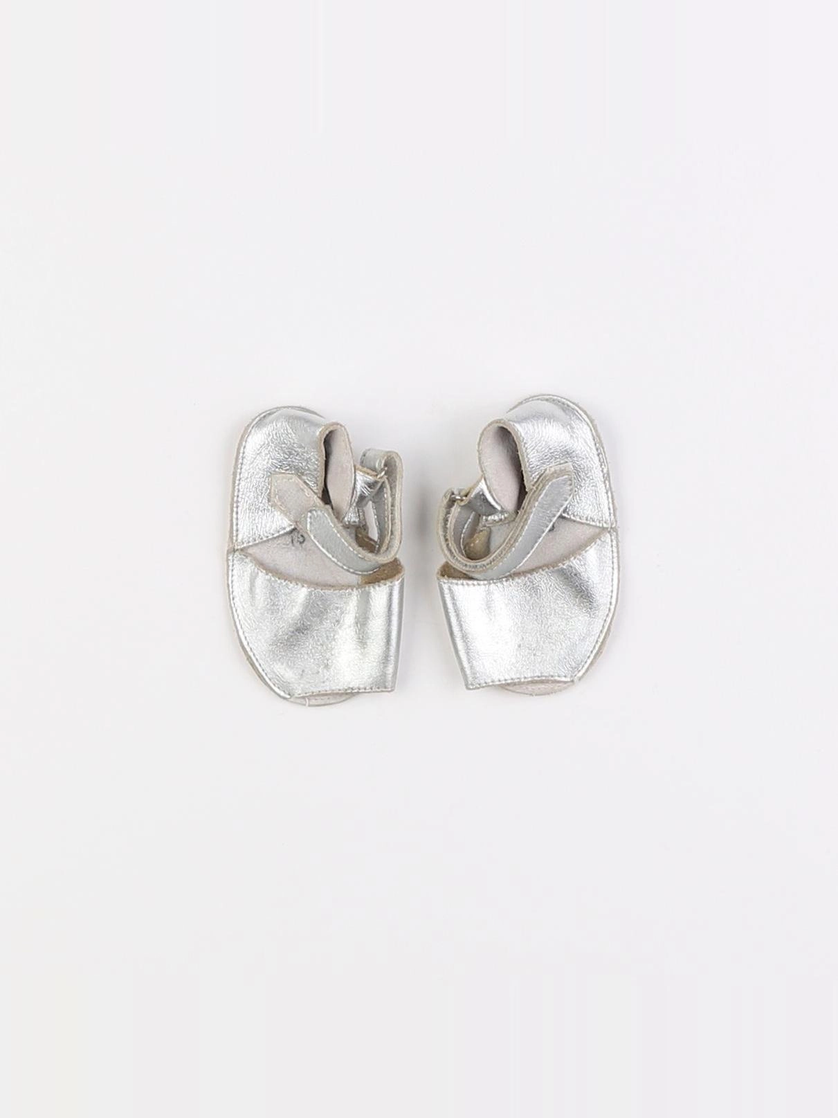 Minorquines - chaussons argent - pointure 18
