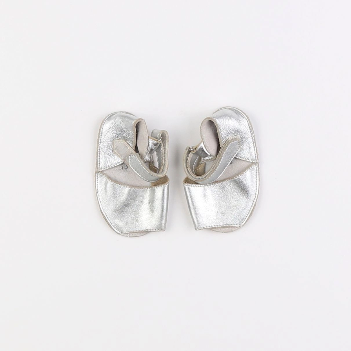 Minorquines - chaussons argent - pointure 18