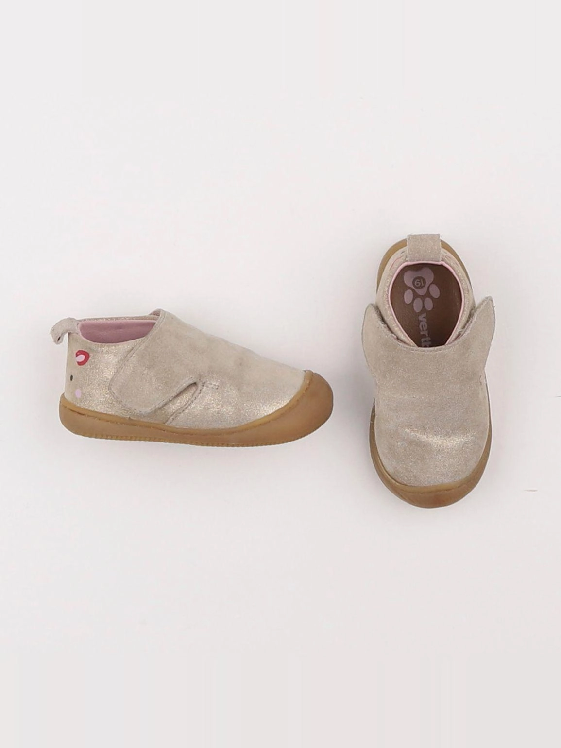 Vertbaudet - slippers or - pointure 19