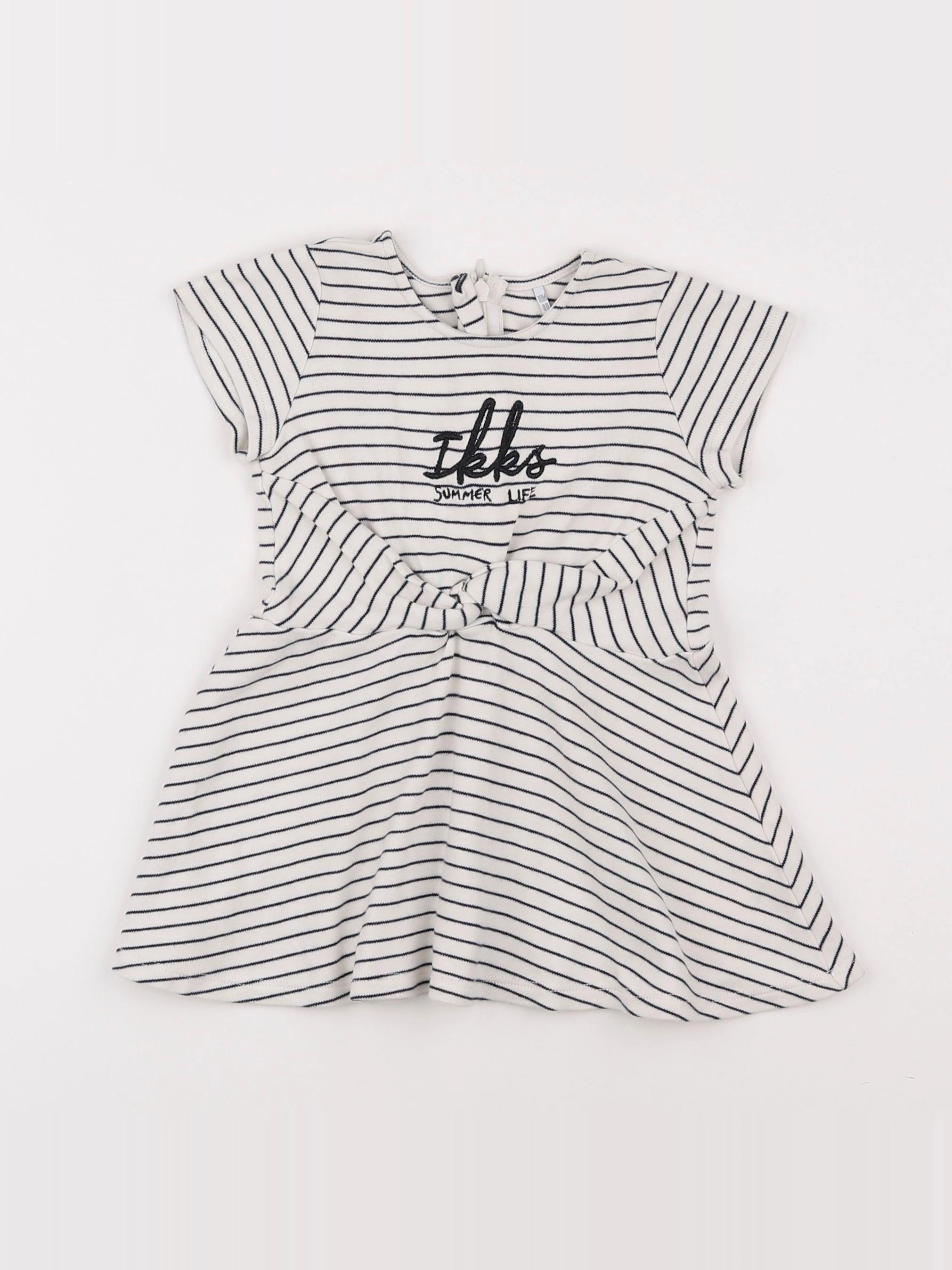 IKKS - robe blanc, bleu - 18 mois