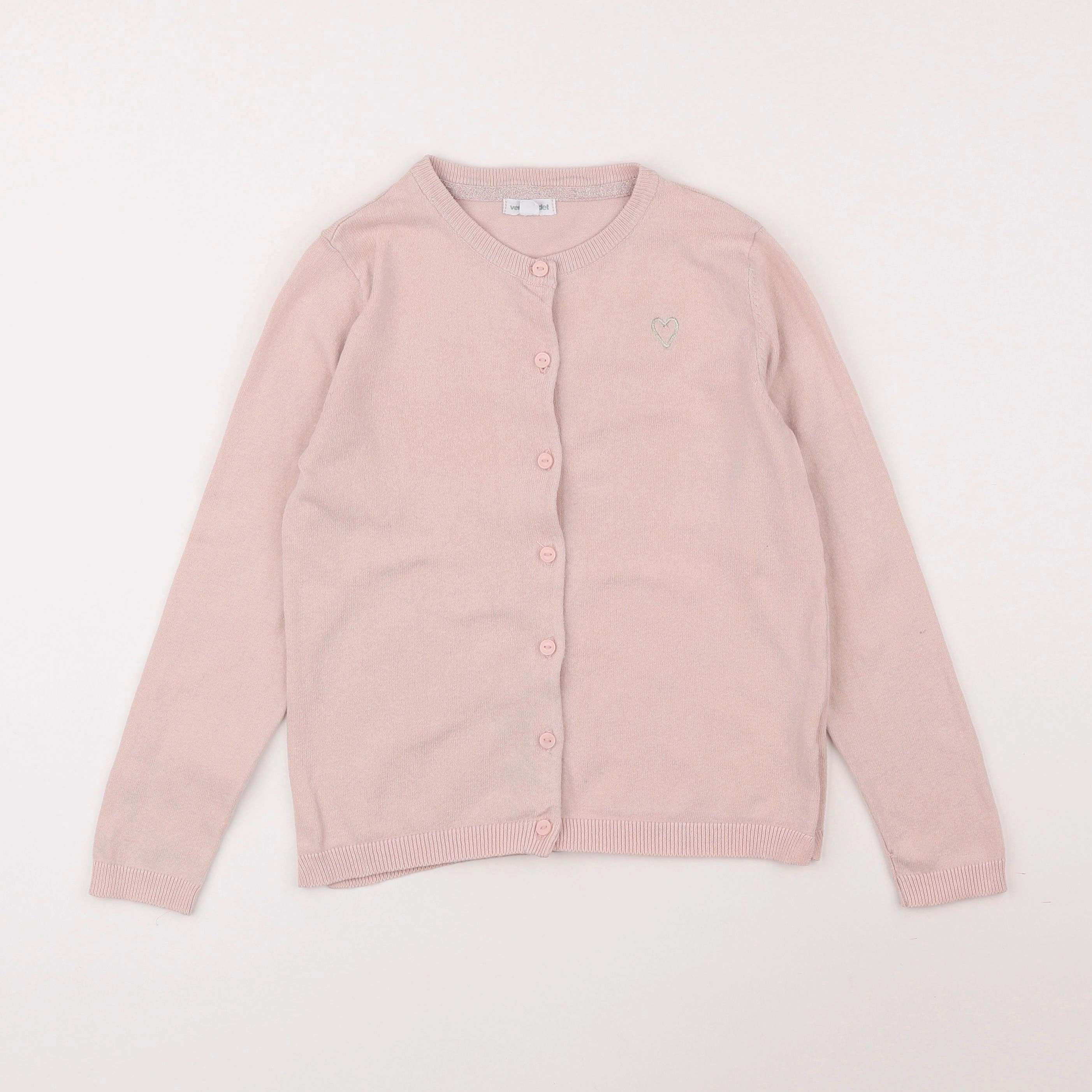 Vertbaudet - gilet rose - 8 ans