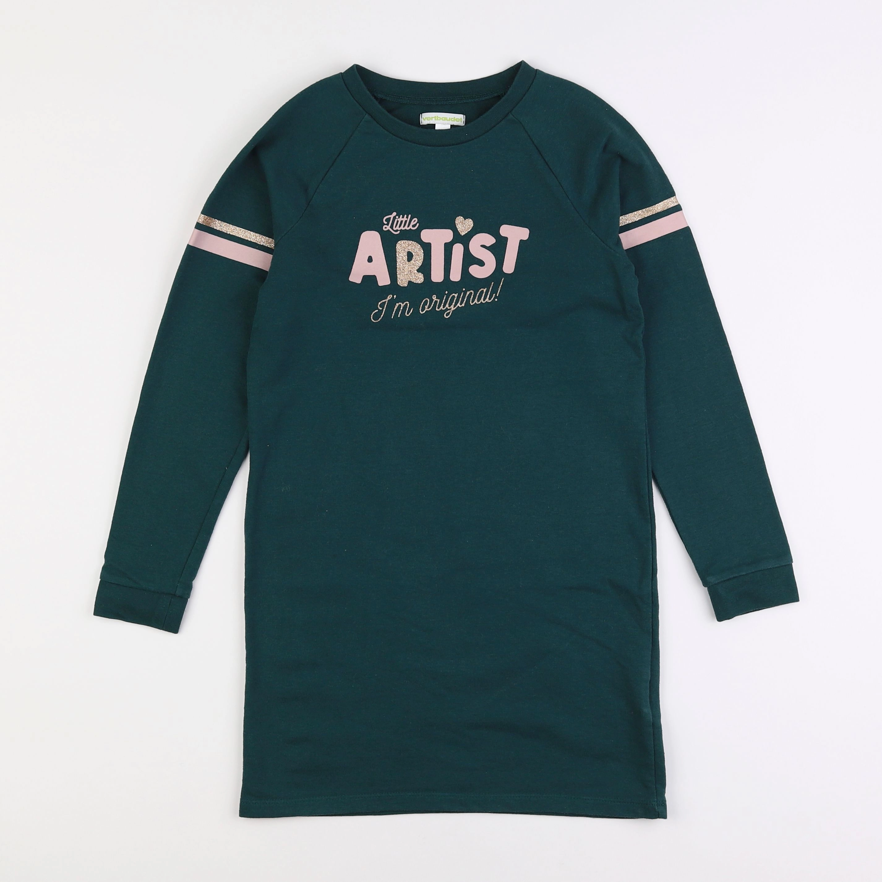 Vertbaudet - robe vert - 8 ans