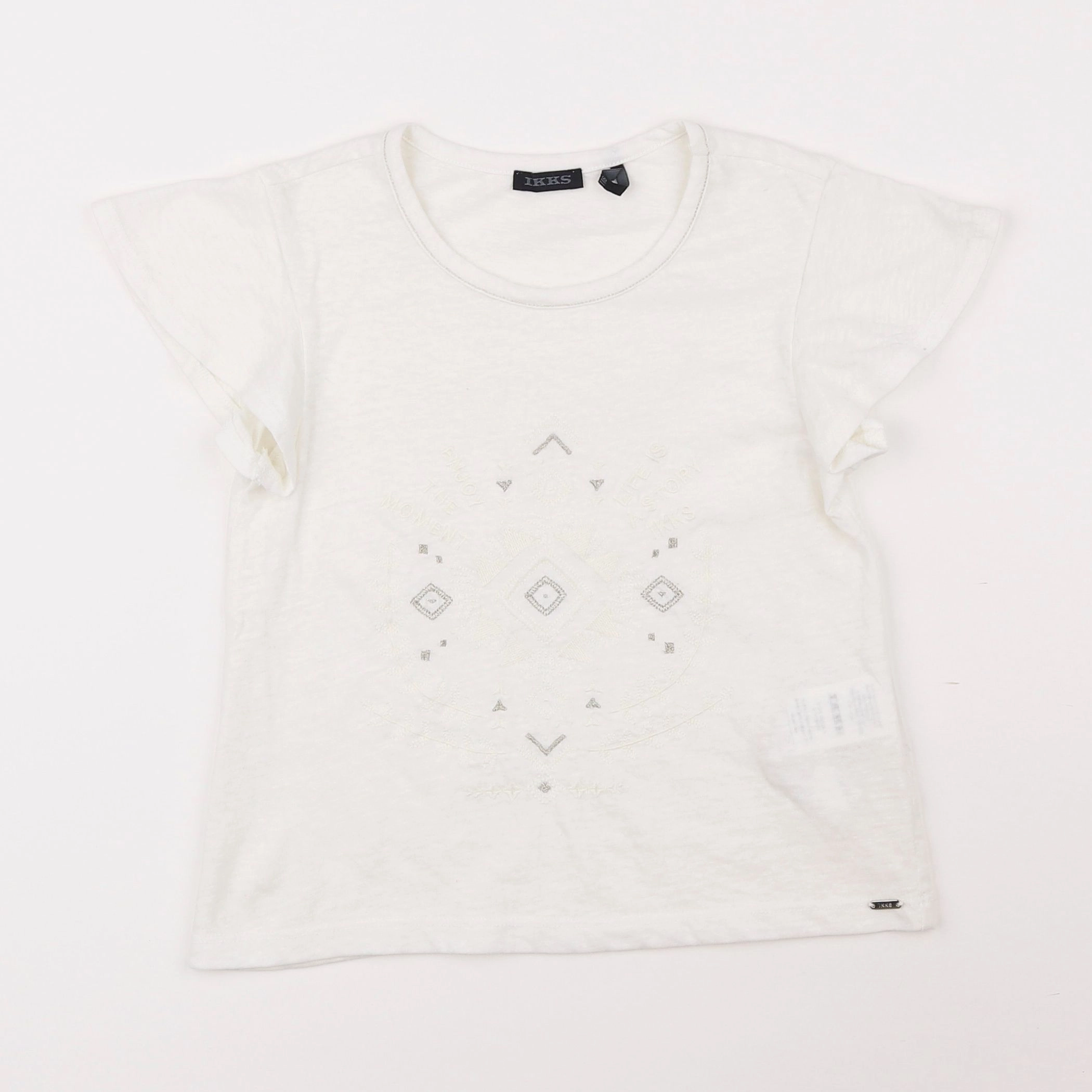 IKKS - tee-shirt blanc - 6 ans