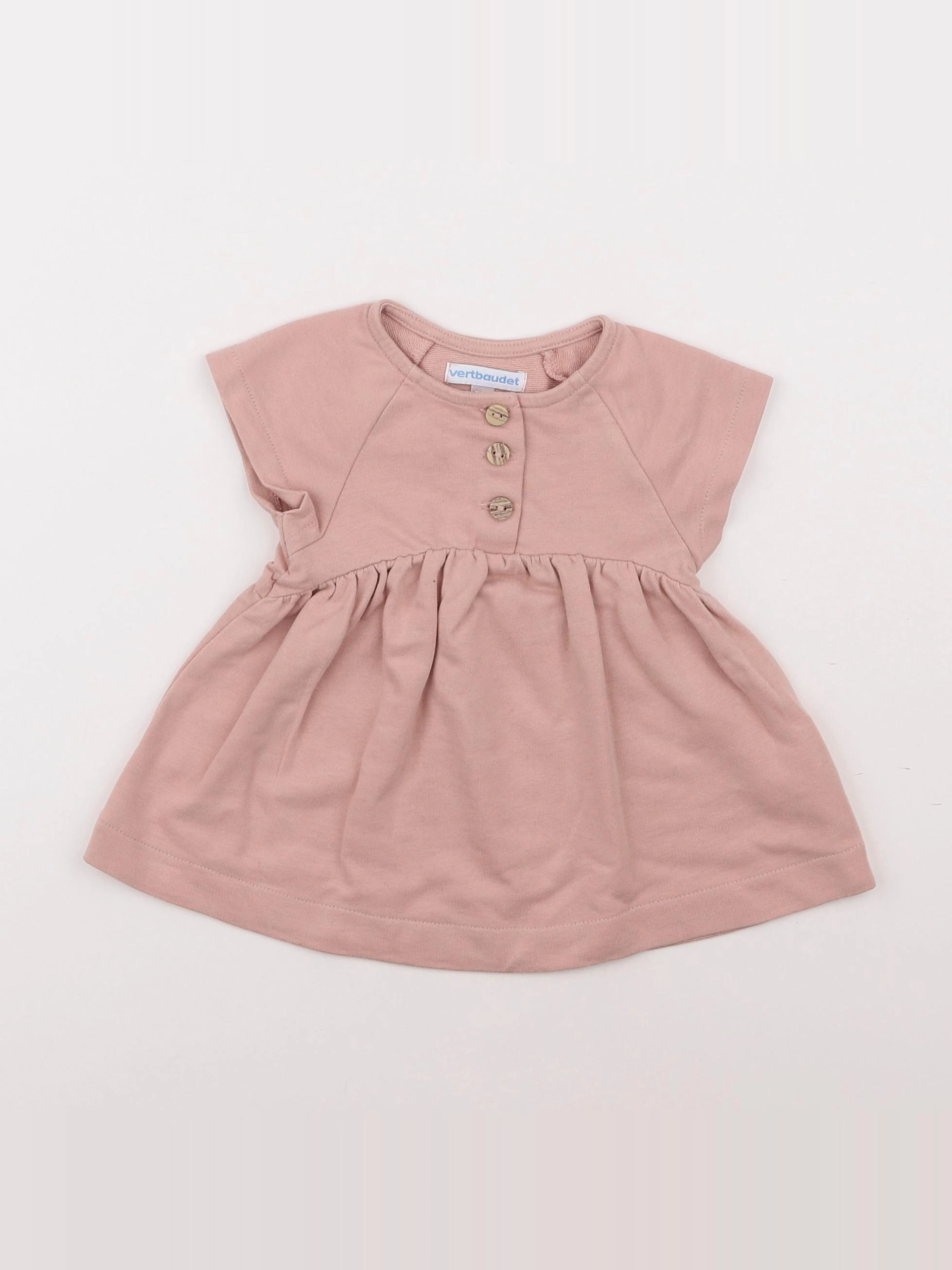 Vertbaudet - robe rose - 3 mois