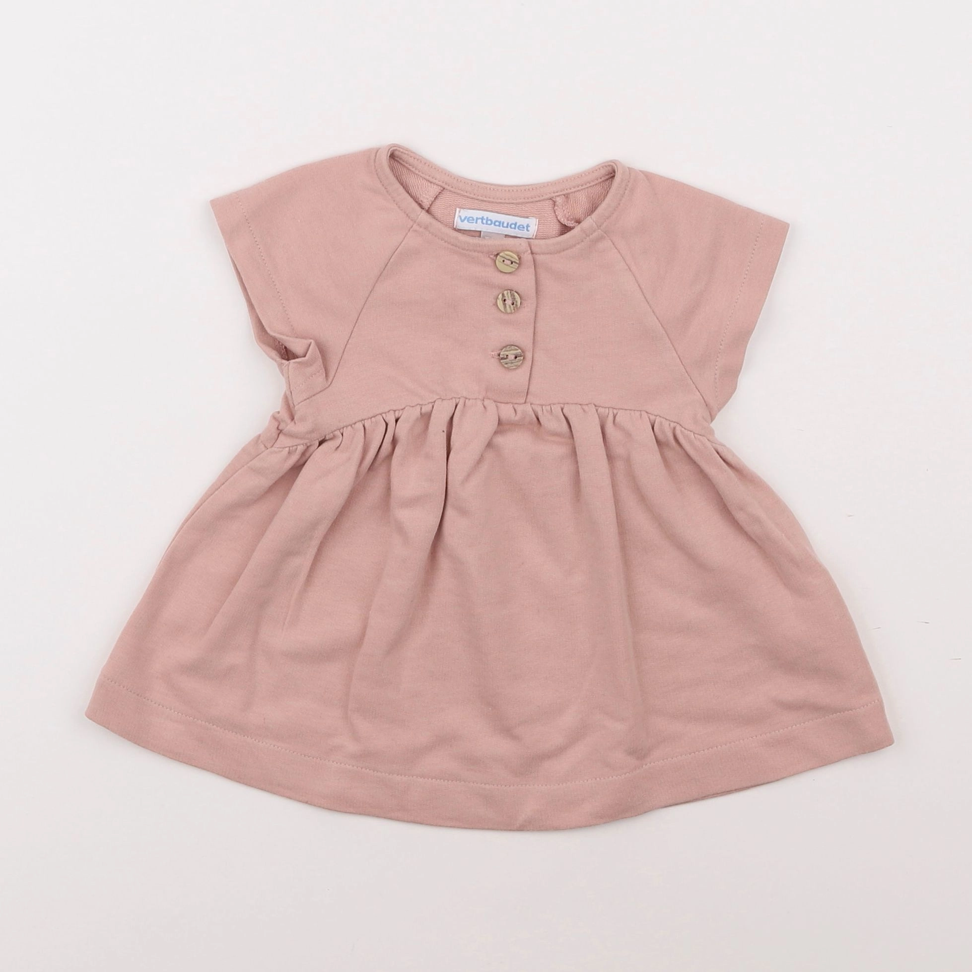 Vertbaudet - robe rose - 3 mois