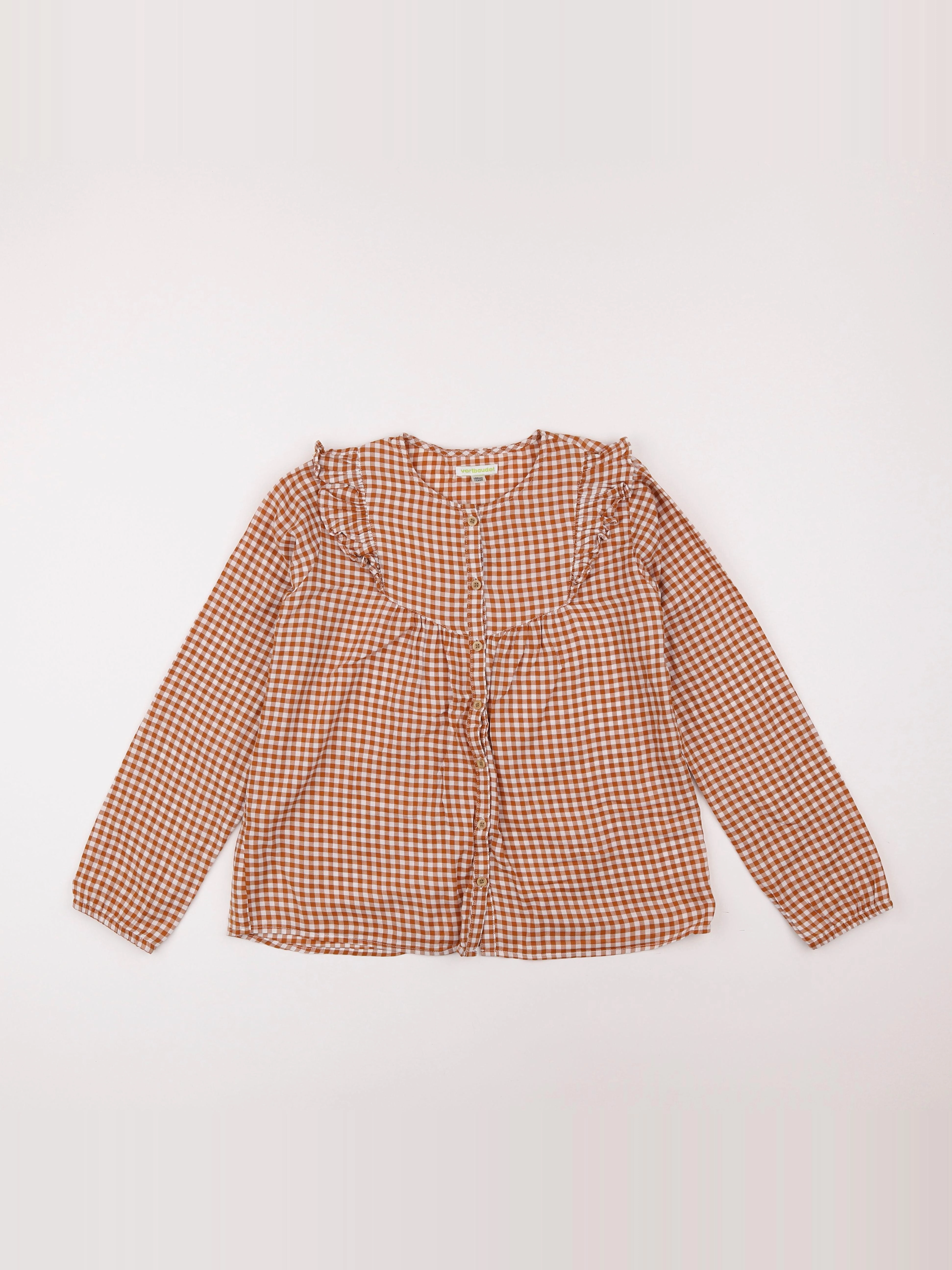 Vertbaudet - blouse marron - 12 ans