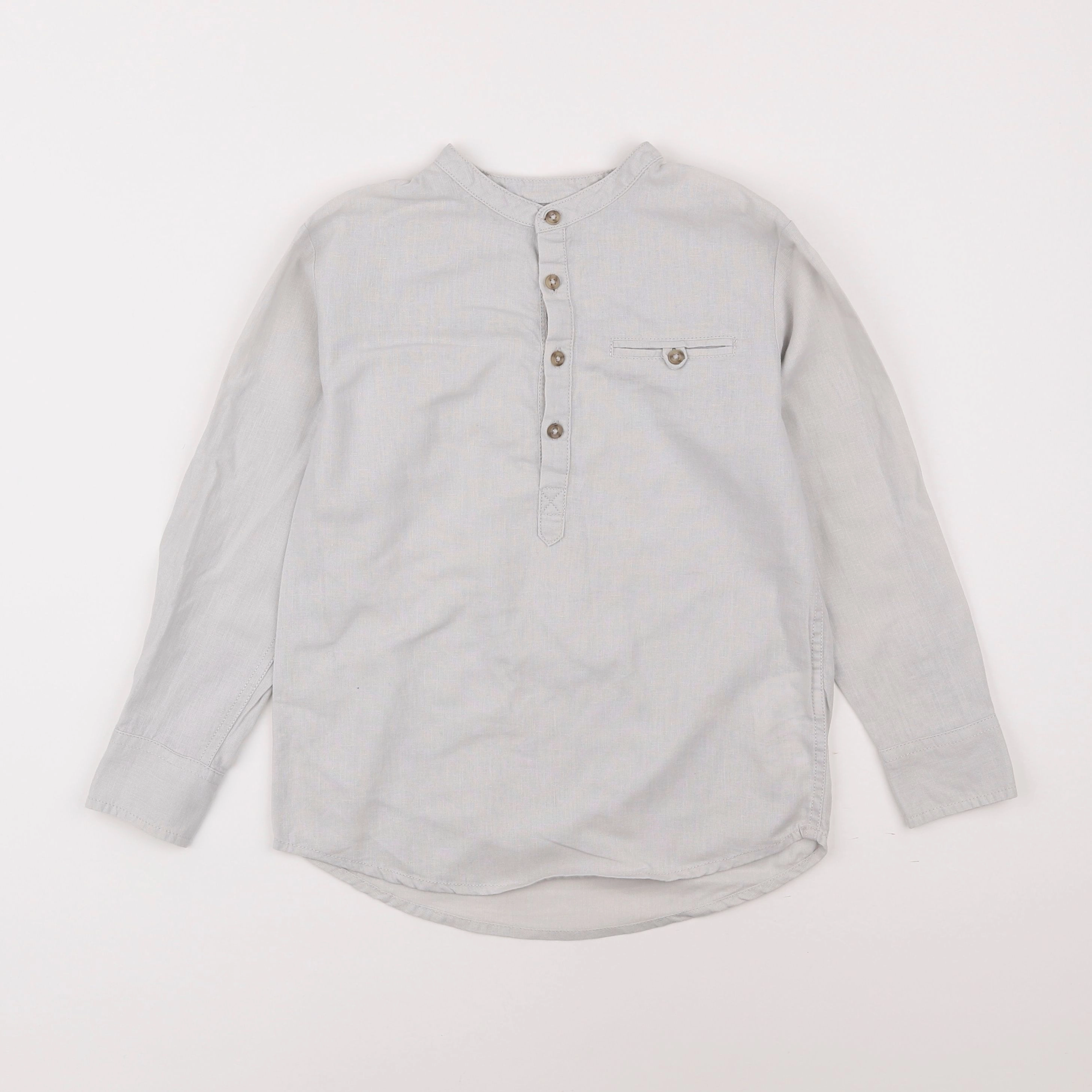 Vertbaudet - chemise gris - 8 ans