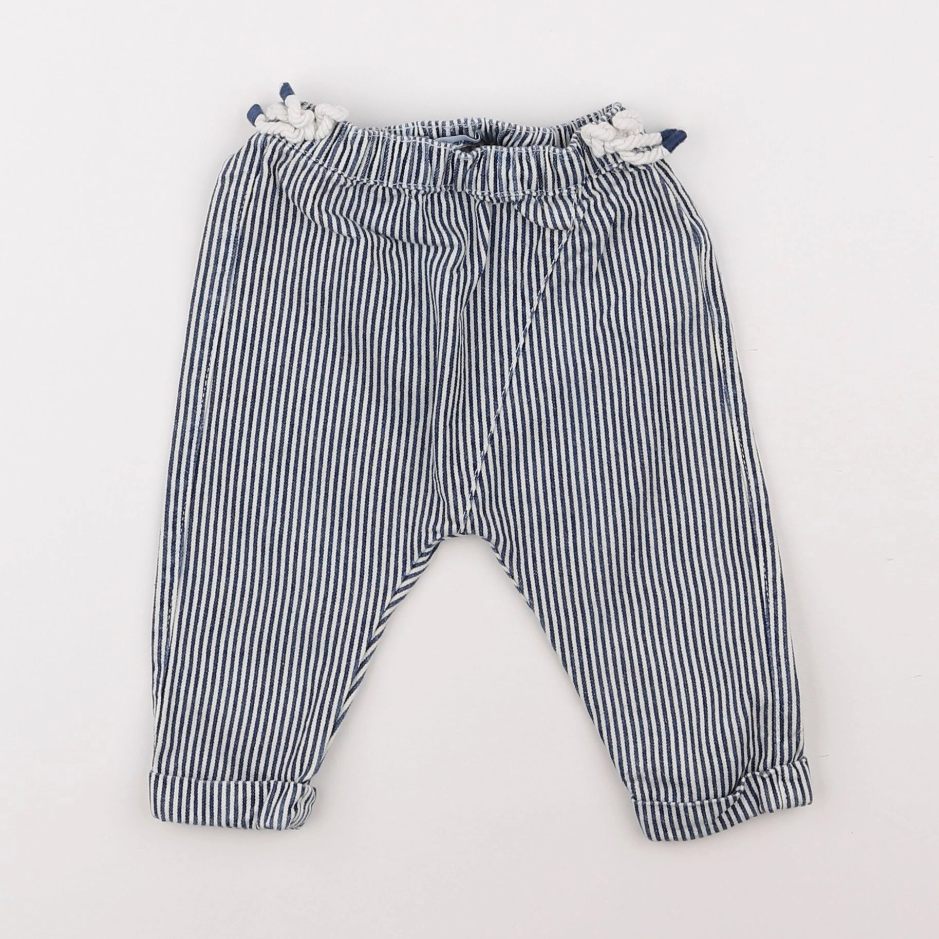 Vertbaudet - pantalon bleu - 6 mois